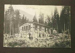   Riesengebirge: Die Melzergrundbaude m.d. Schneekoppe. 