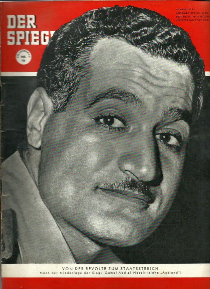 Augstein, Rudolf (Hrsg.)  Der Spiegel. 8. Jahrgang / Heft Nr. 16: 14. April 1954 (Titelthema/-foto: Gamal Abd el-Nassir / "Ausland") 