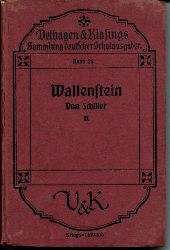 Schiller, Friedrich  Wallenstein; Ein dramatisches Gedicht, zweites Bändchen: Wallensteins Tod (Sammlung deutscher Schulausgaben Band 24), Kriegs-Einband, herausgegeben von C. Michaelis 