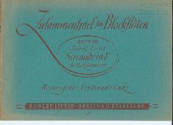 Enke Ferdinand [Hrsg.] und Rudolf Lerich  Zusammenspiel für Blockflöten - Heft VII : Rudolf Lerich - Serenade in F für Blockflötenquartett. ( S A T B ) 