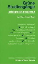 Hans-Jürgen Block  Grüne Studiengänge. 