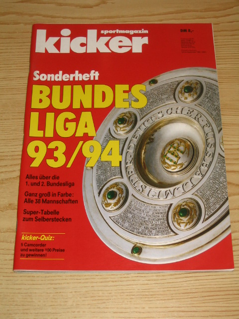 Heimann, Karl-Heinz:  Kicker Sonderheft Bundesliga 1993/94 