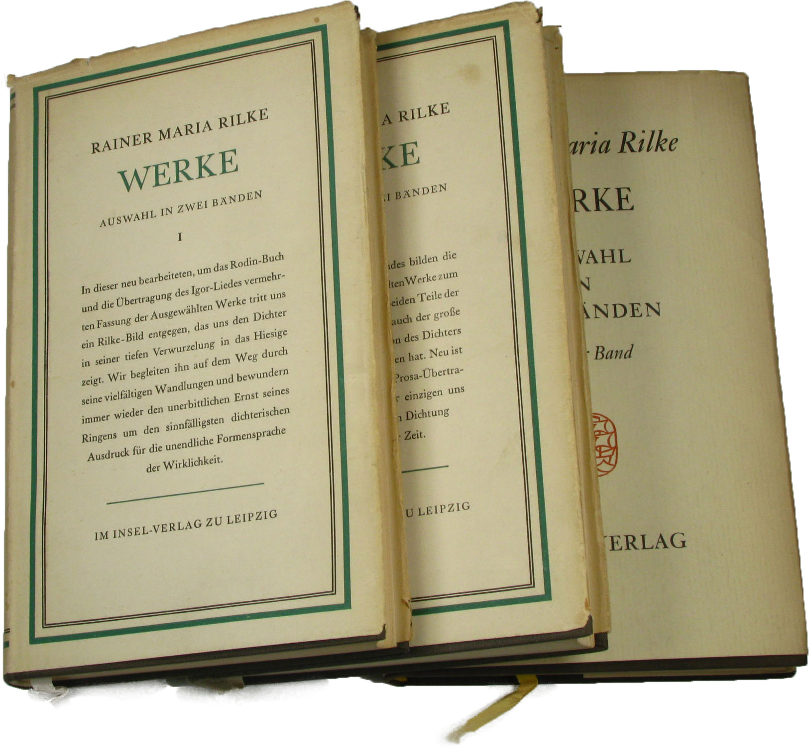 Rilke, Rainer Maria:  Werke. Auswahl in zwei (drei) Bänden. 