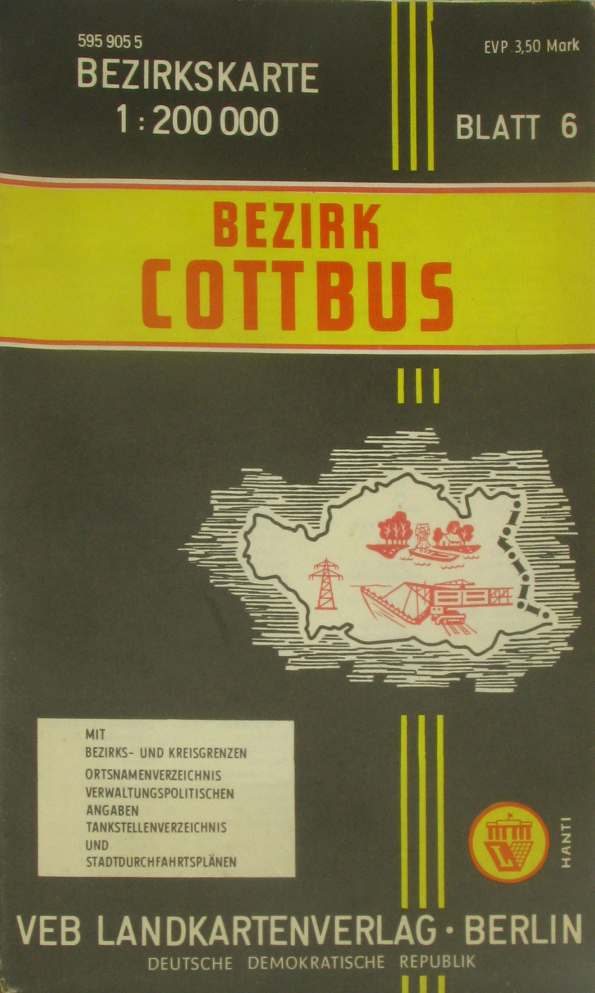   Bezirkskarte Bezirk Cottbus (Blatt 6) 