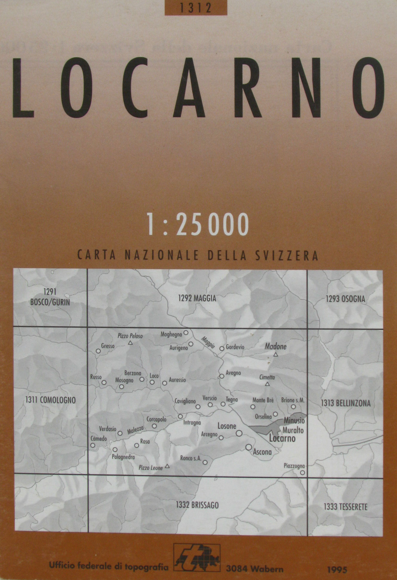   Carte nazionale della Svizzera. Locarno (Blatt 1312) 