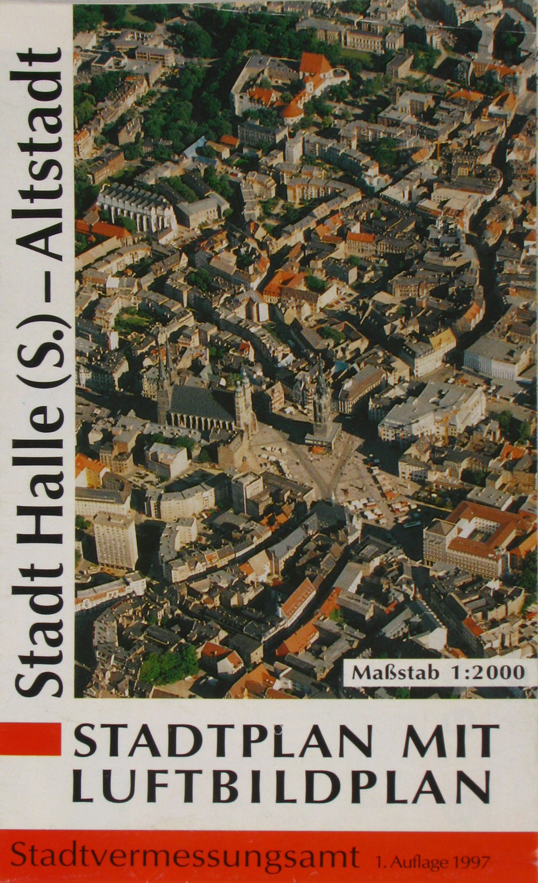   Stadtplan mit Luftbildplan Halle (Saale) 