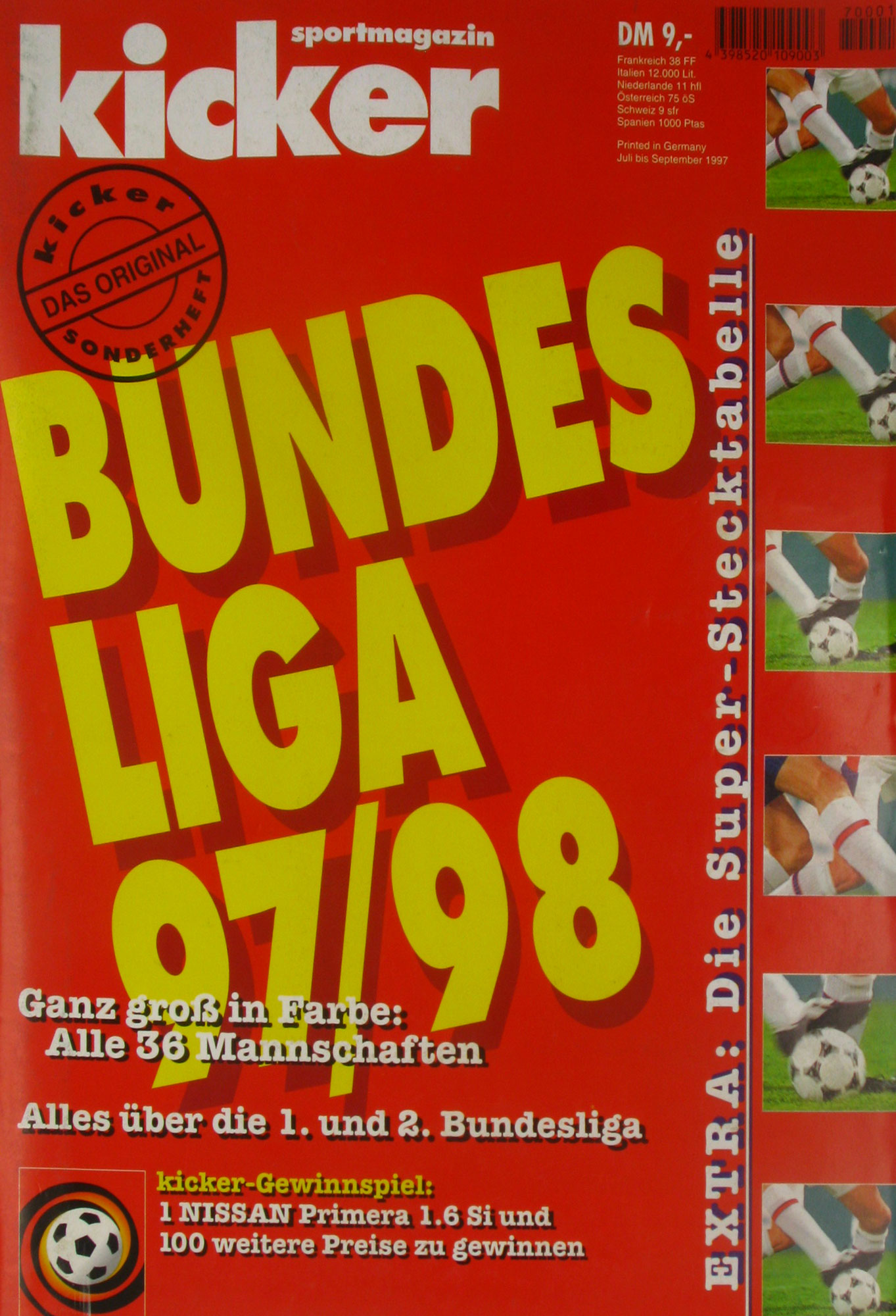 Heimann, Karl-Heinz (Hrsg.):  Kicker Sonderheft Bundesliga 1997/98 