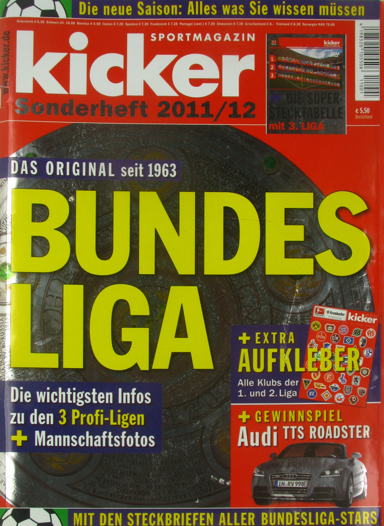 Autorenkollektiv:  Kicker Sonderheft Bundesliga 2011/12 