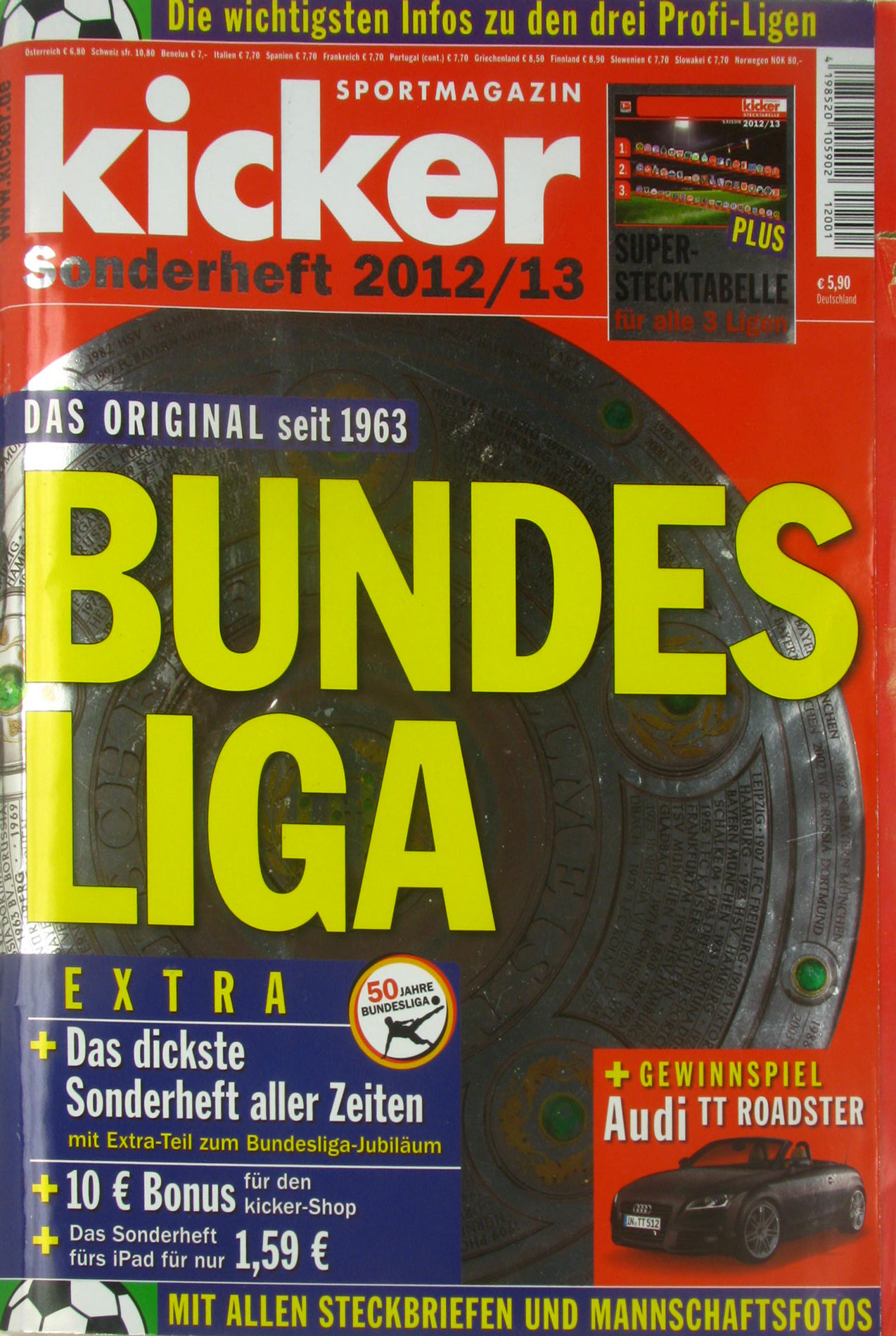 Autorenkollektiv:  Kicker Sonderheft Bundesliga 2012/13 