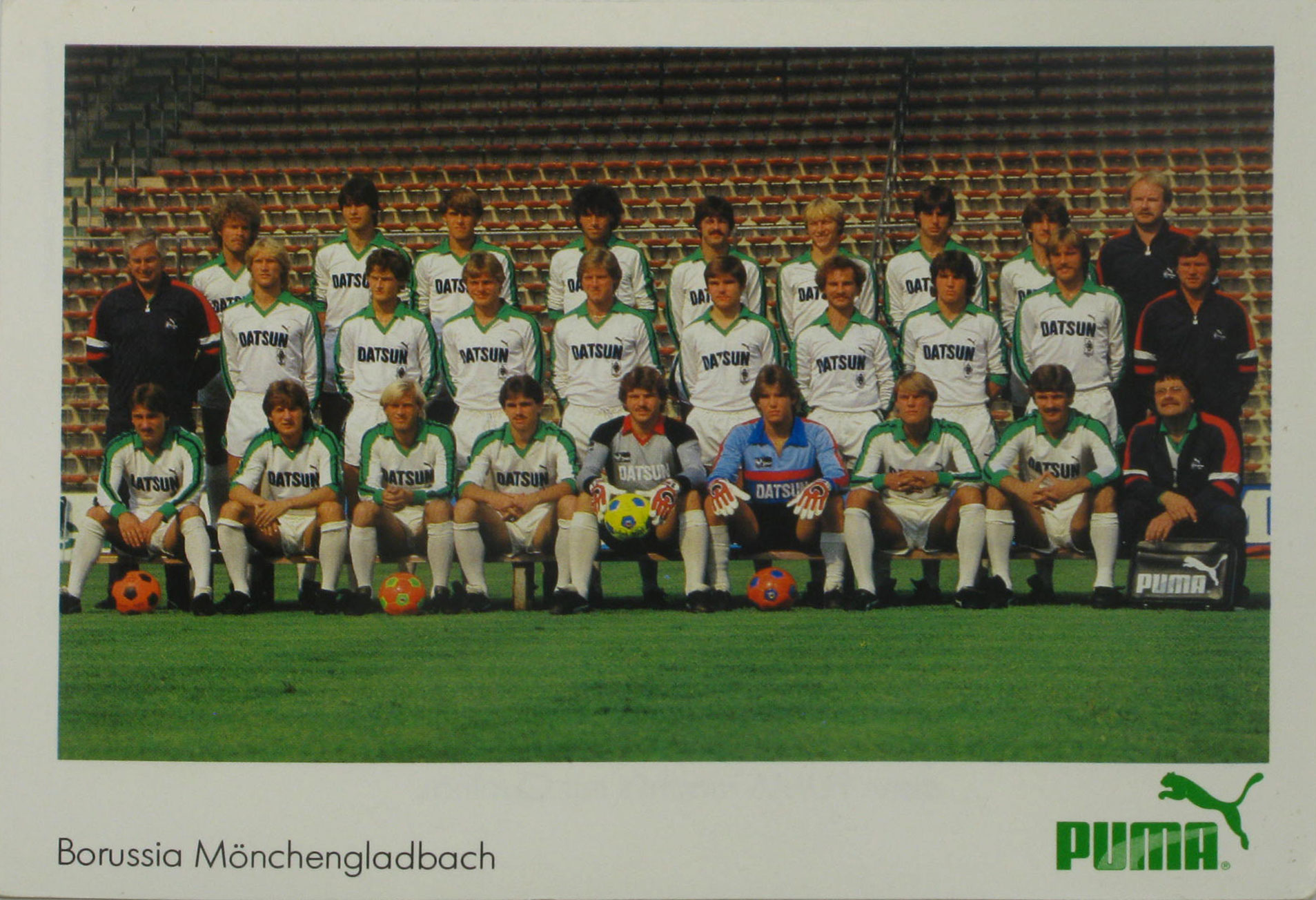   Mannschaftskarte Borussia Mönchengladbach Saison 1982/83 