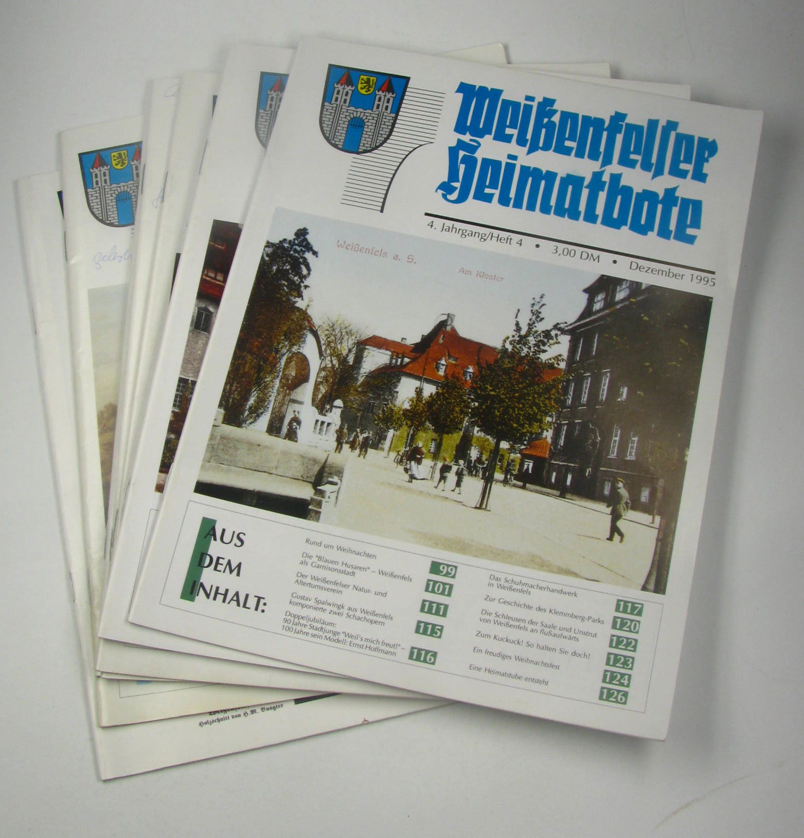 Autorenkollektiv:  Konvolut Weißenfelser Heimatbote (8 Hefte aus 1992-1995) 