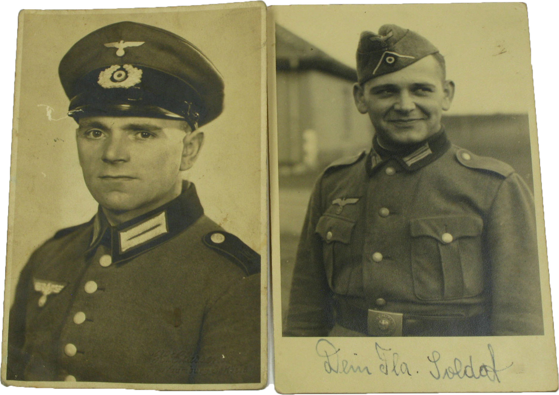   2 x Fotokarte Soldat Deutsche Wehrmacht 