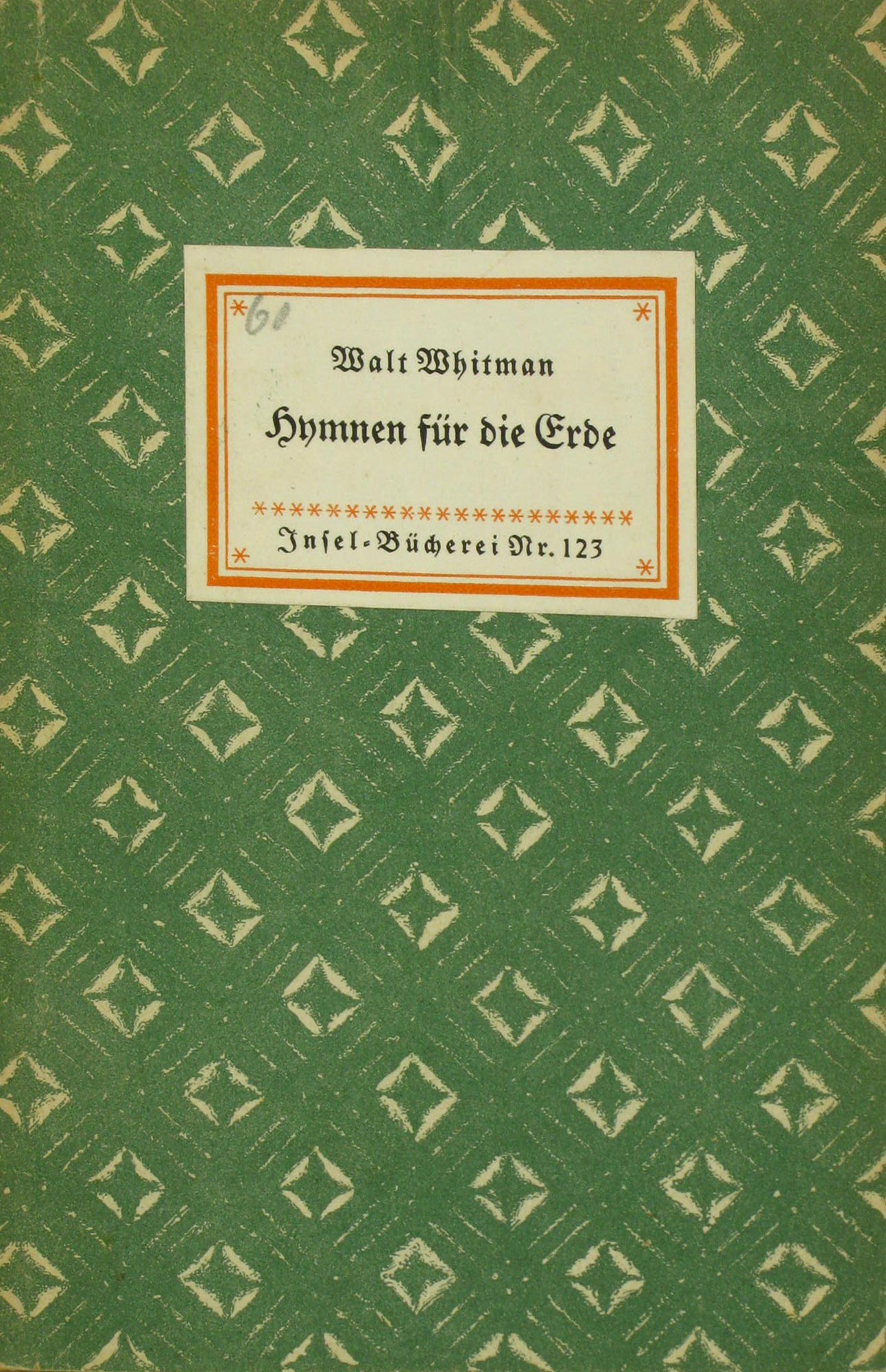 Whitman, Walt:  Hymnen für die Erde 