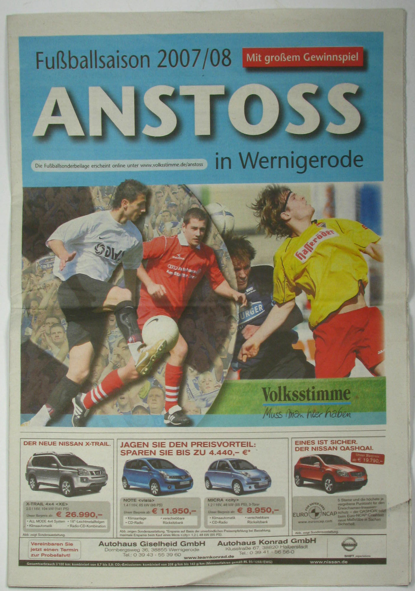 Autorenkollektiv:  Anstoss Fußball-Saison 2007/2008 in Wernigerode 