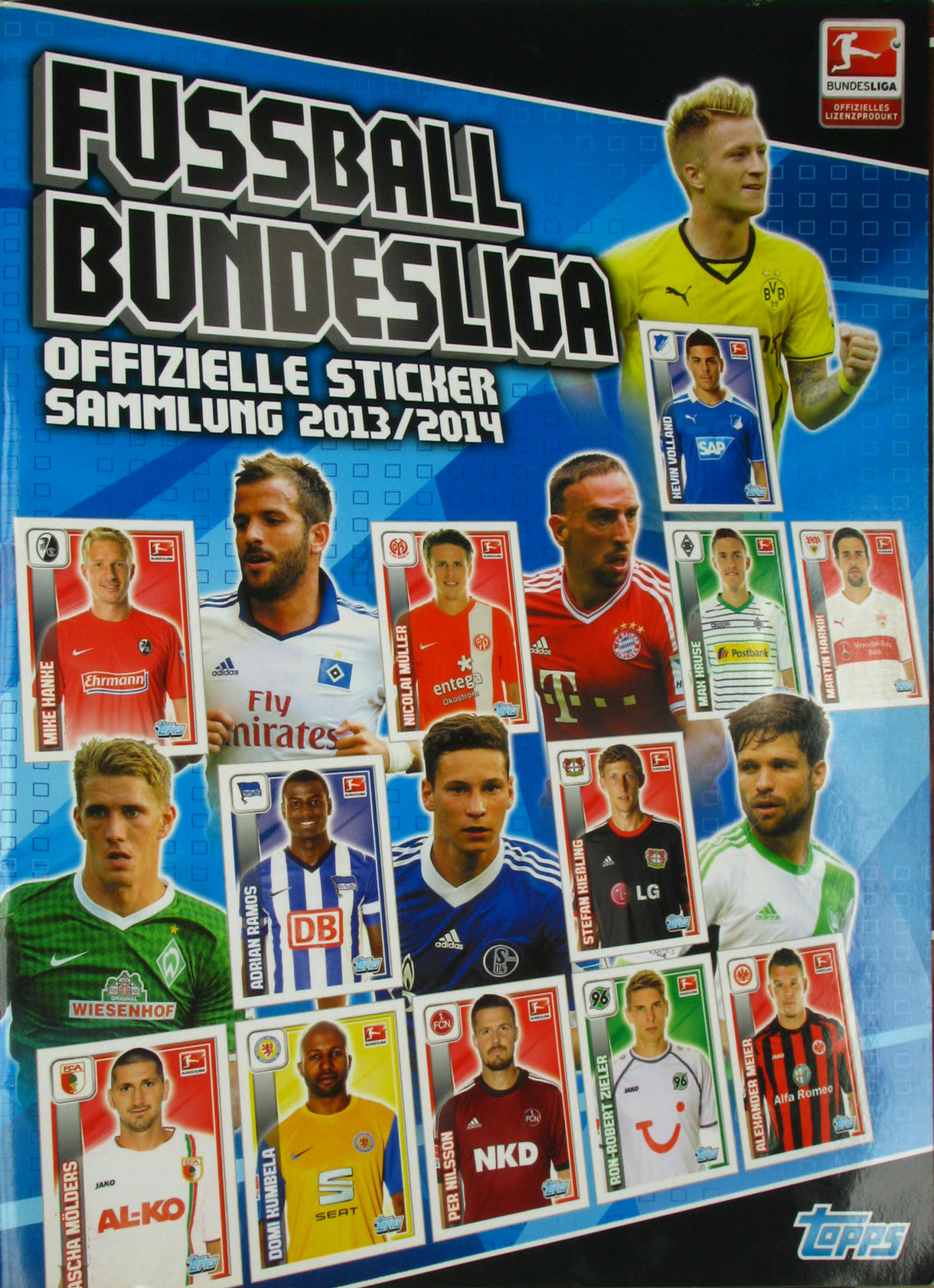 Autorenkollektiv:  Fussball-Bundesliga. Offizielle Sticker-Sammlung 2013/2014. 