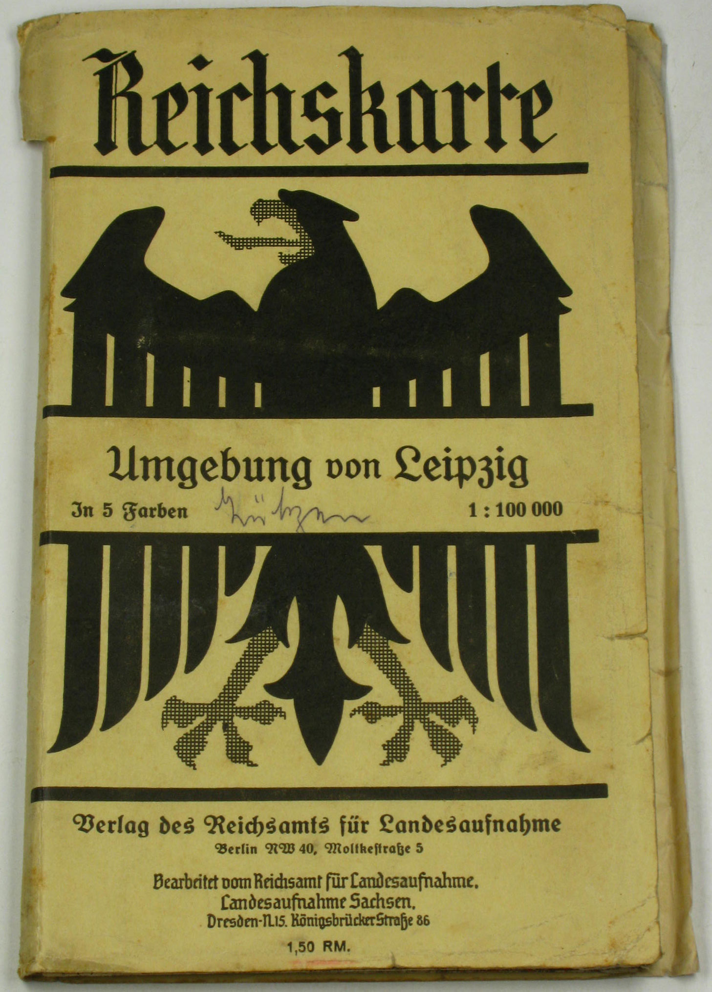   Reichskarte Umgebung von Leipzig 