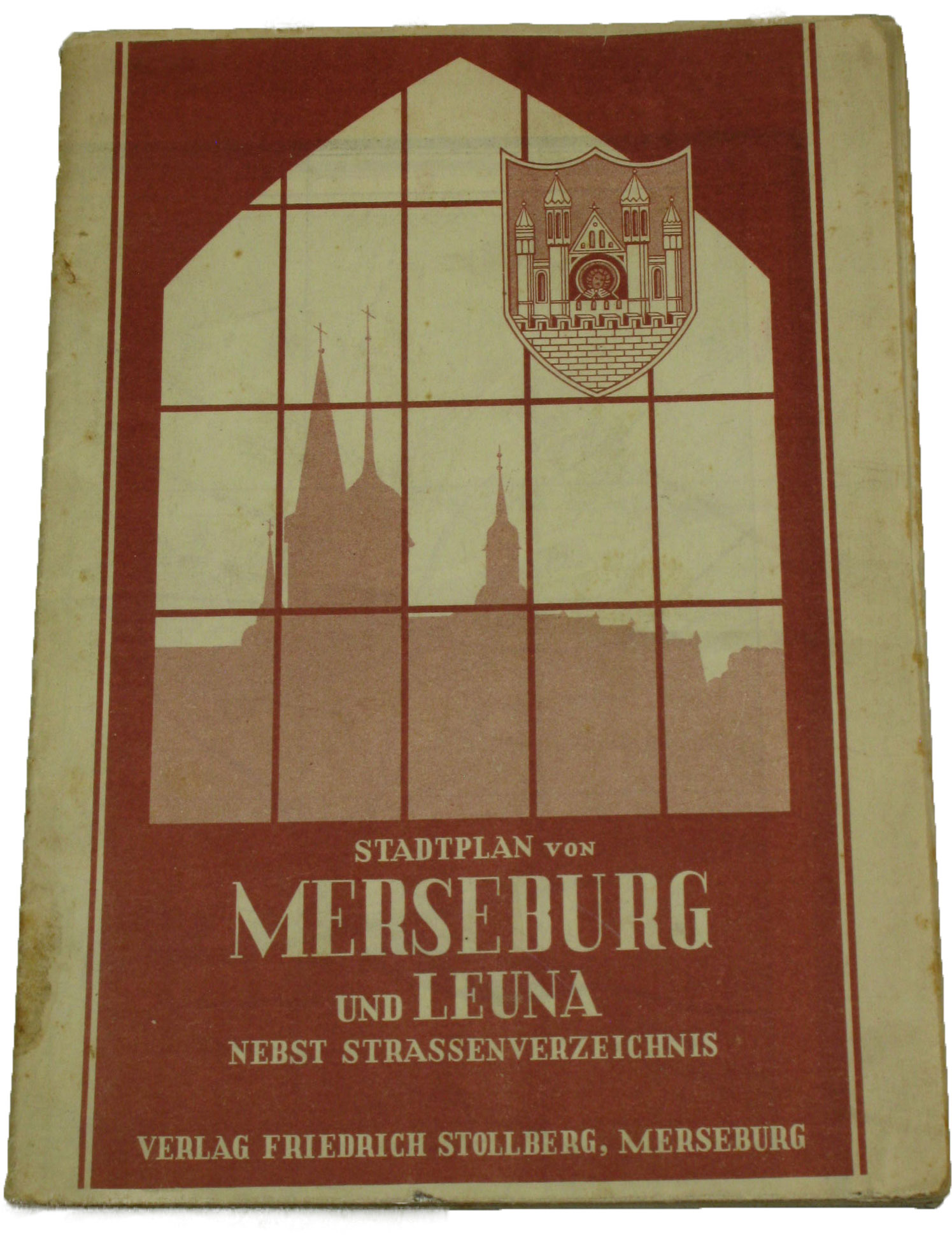   Stadtplan von Merseburg und Leuna nebst Strassenverzeichnis 