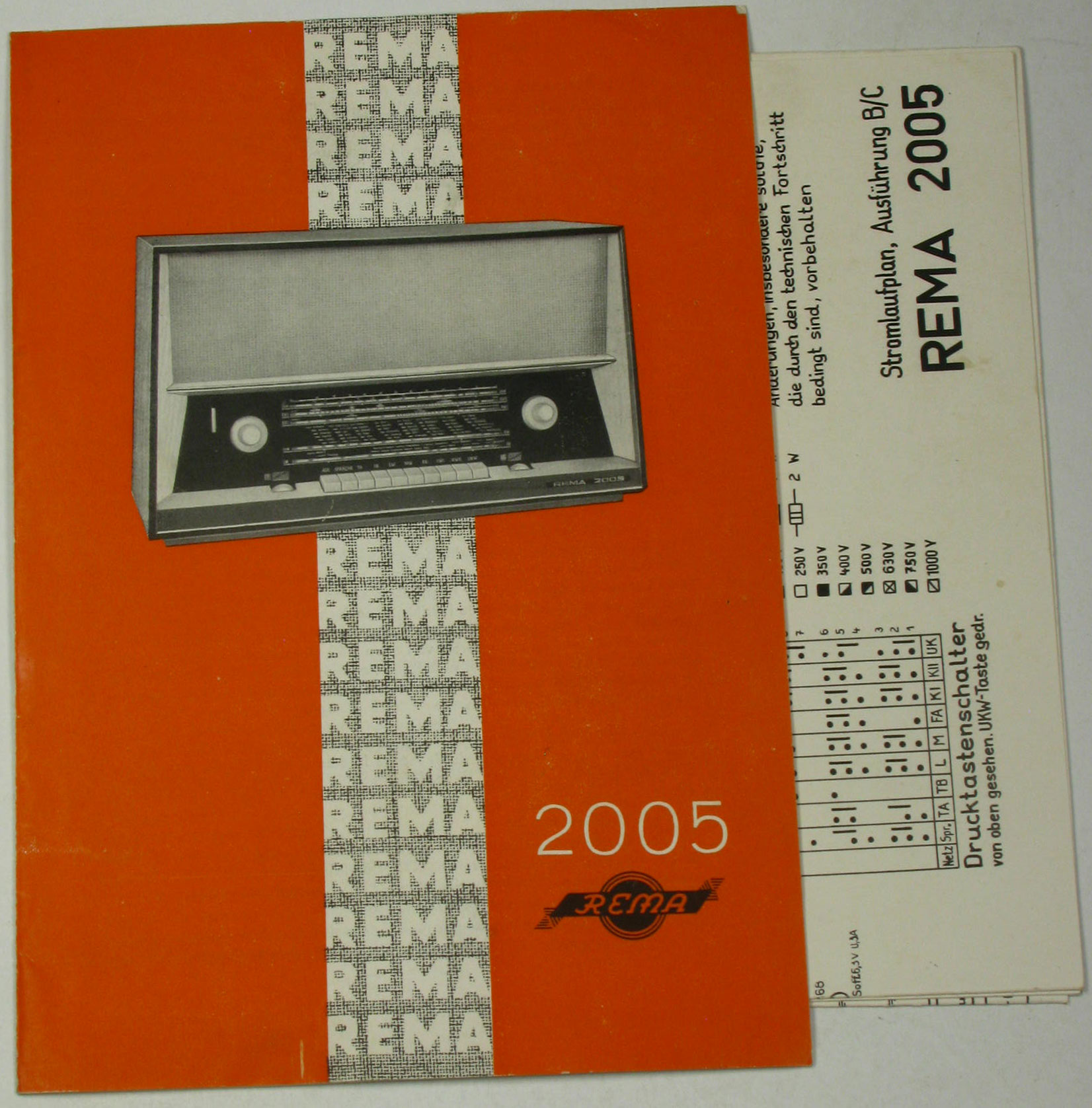   Bedienungsanleitung Radiogerät "REMA 2005" 