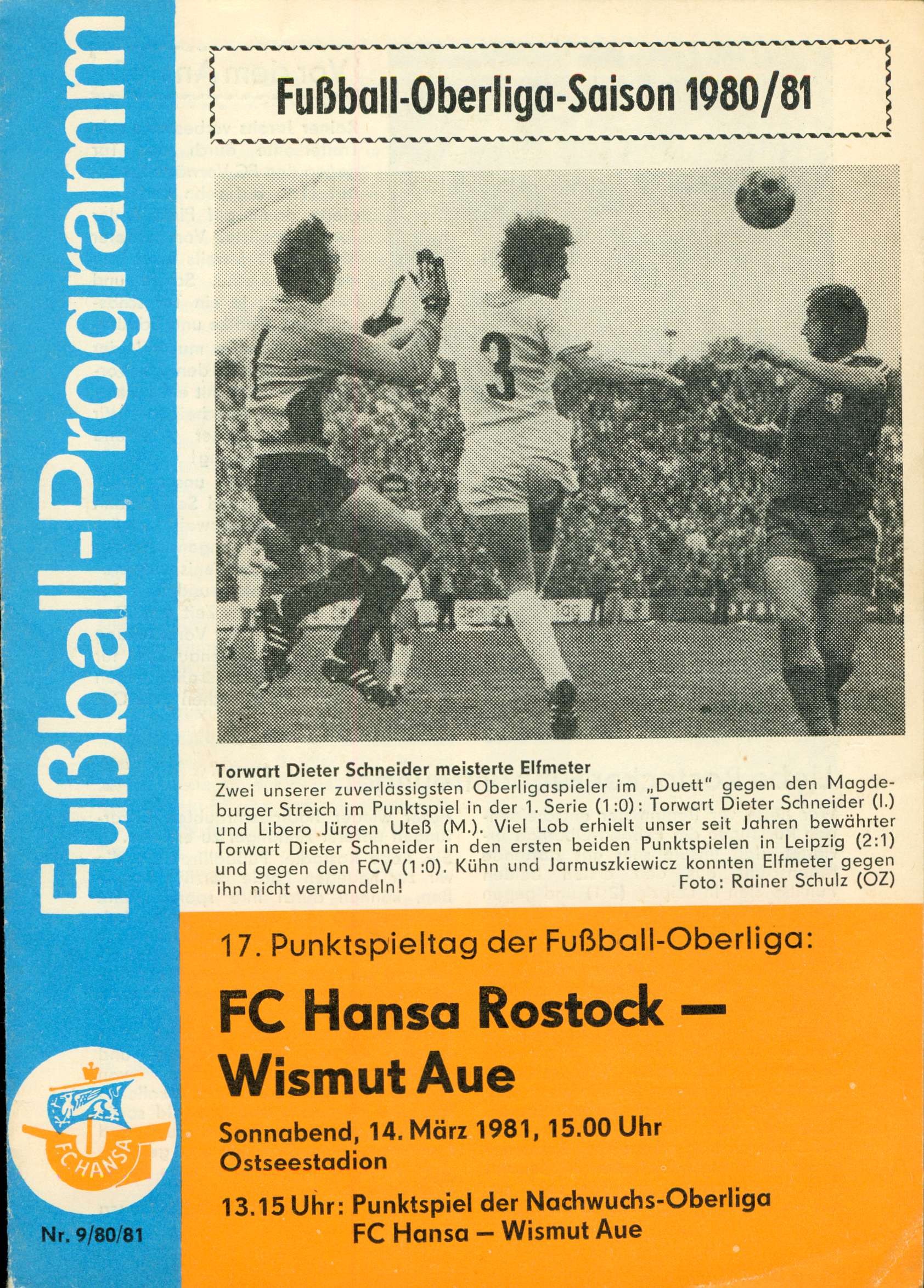   Prg. FC Hansa Rostock - Wismut Aue 14.03.1981 