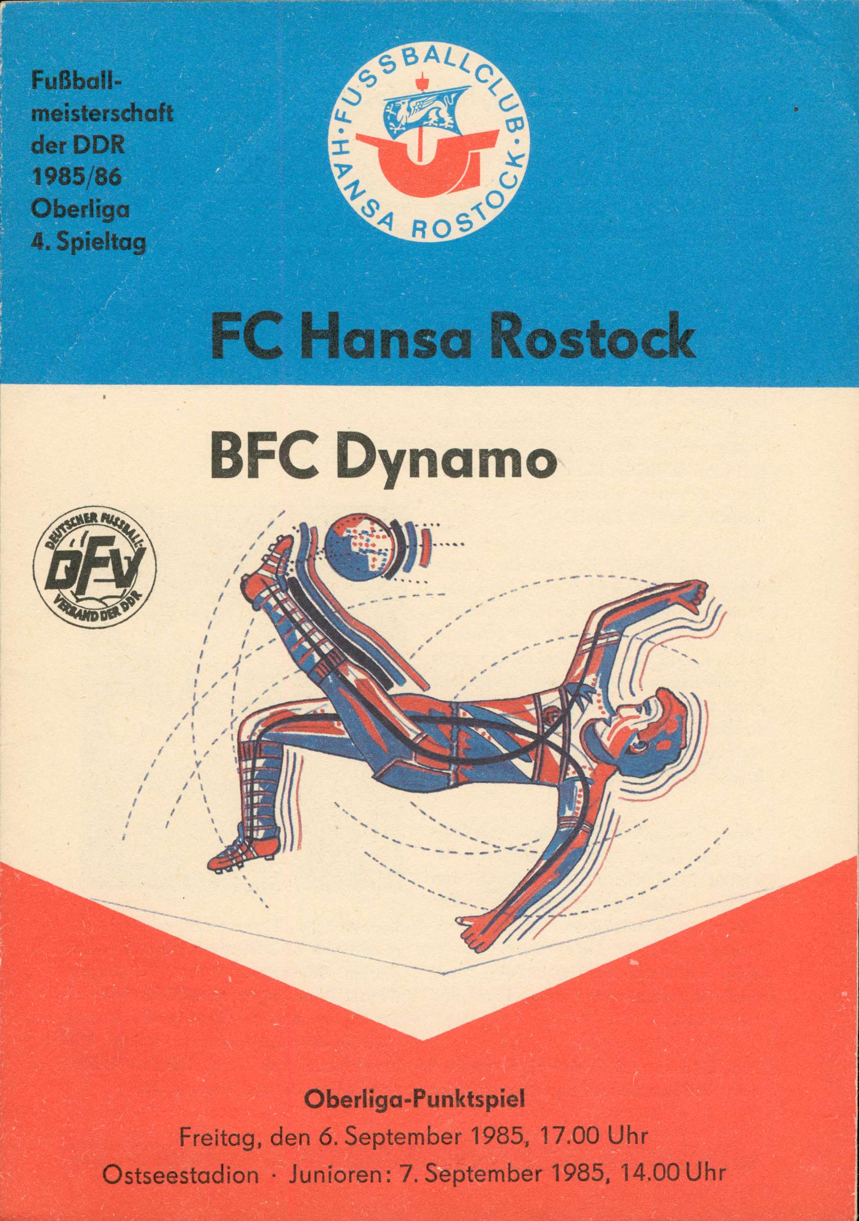   Prg. FC Hansa Rostock - BFC Dynamo 06.09.1985 