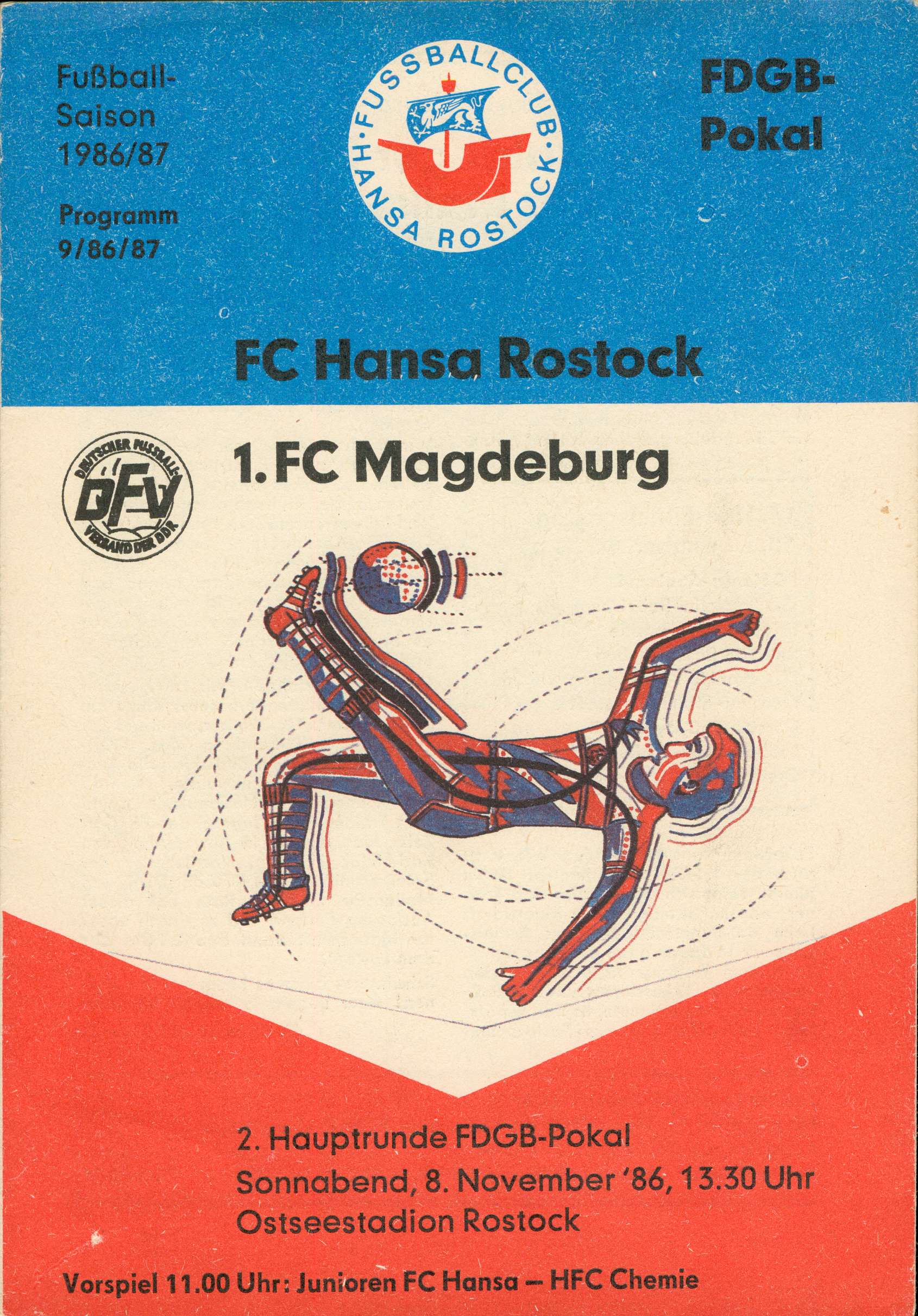   Prg. FC Hansa Rostock - 1. FC Magdeburg 08.11.1986 (Pokalspiel) 