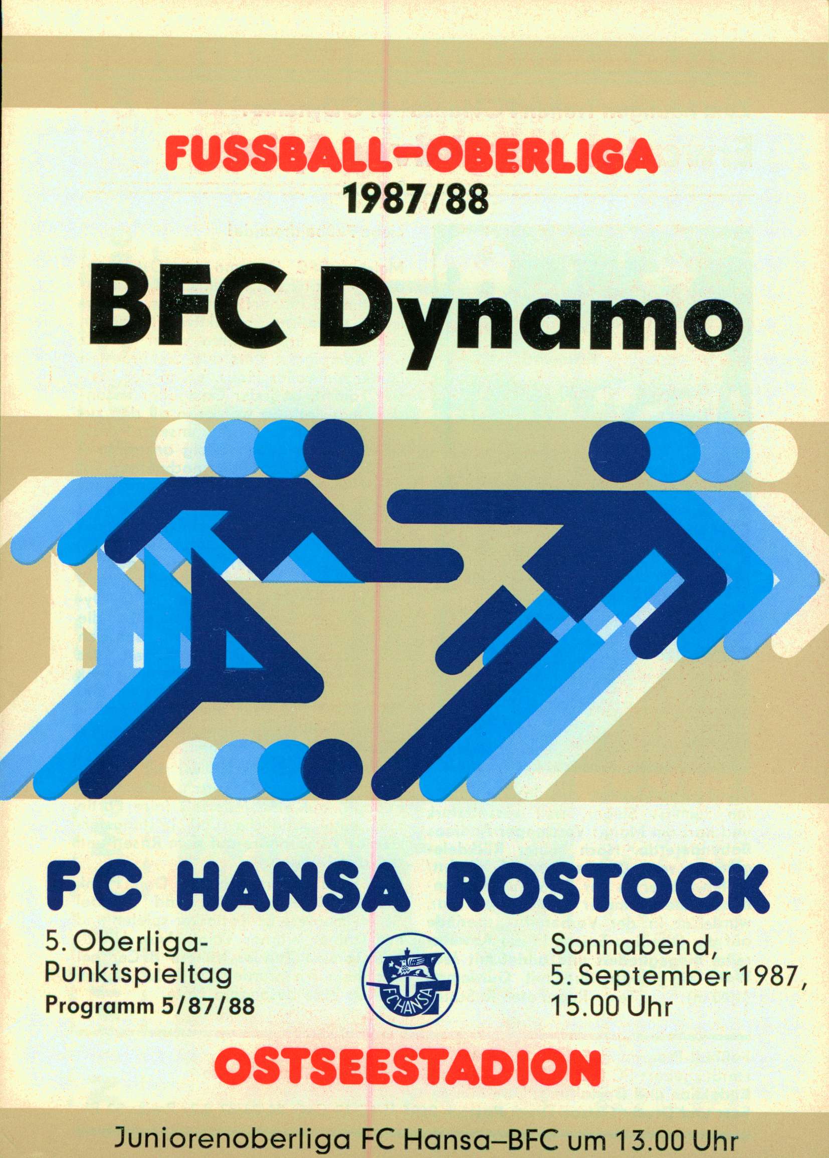   Prg. FC Hansa Rostock - BFC Dynamo 05.09.1987 