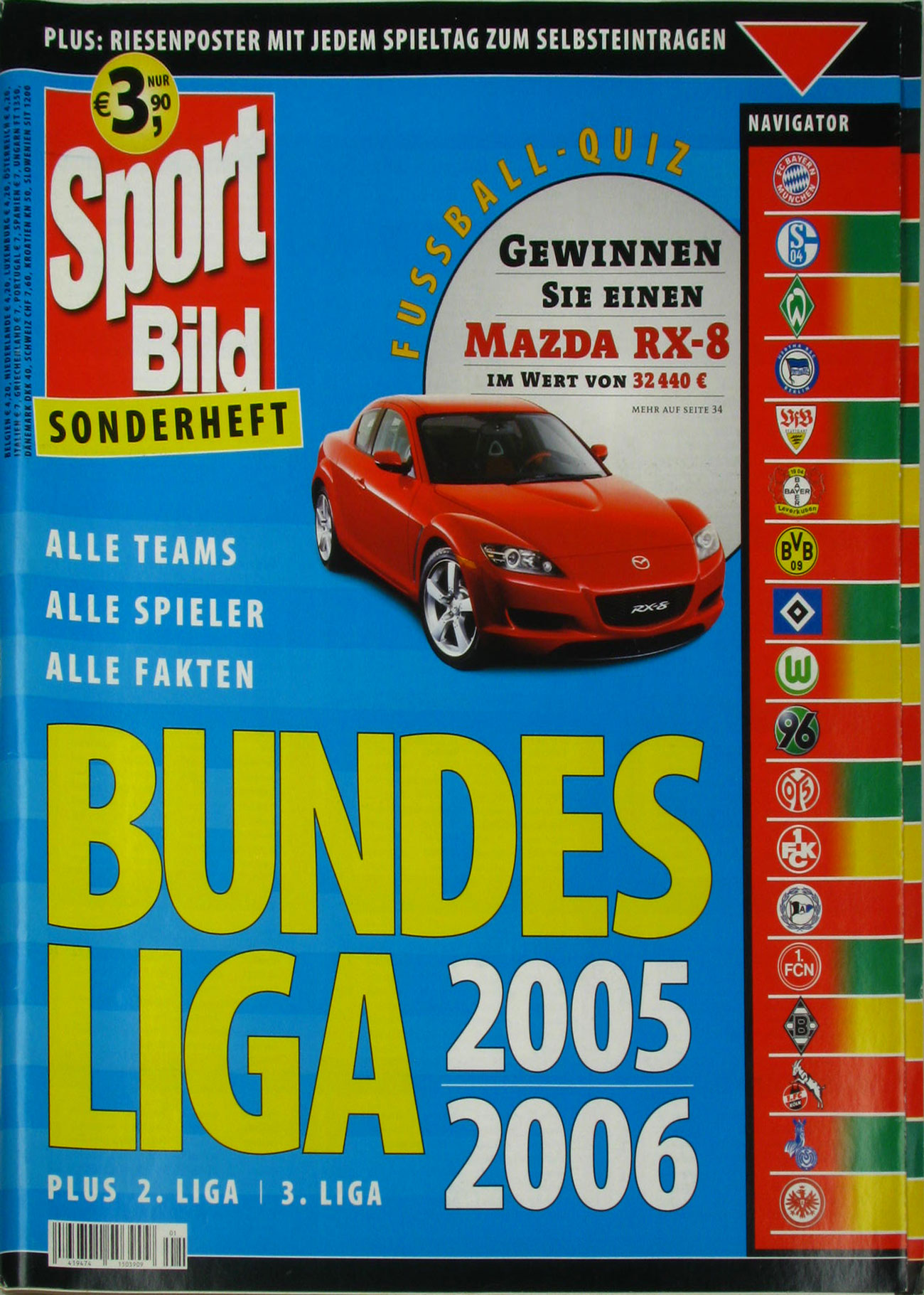   Sport Bild-Sonderheft Bundesliga 2005-2006 plus 2. Liga / 3. Liga 