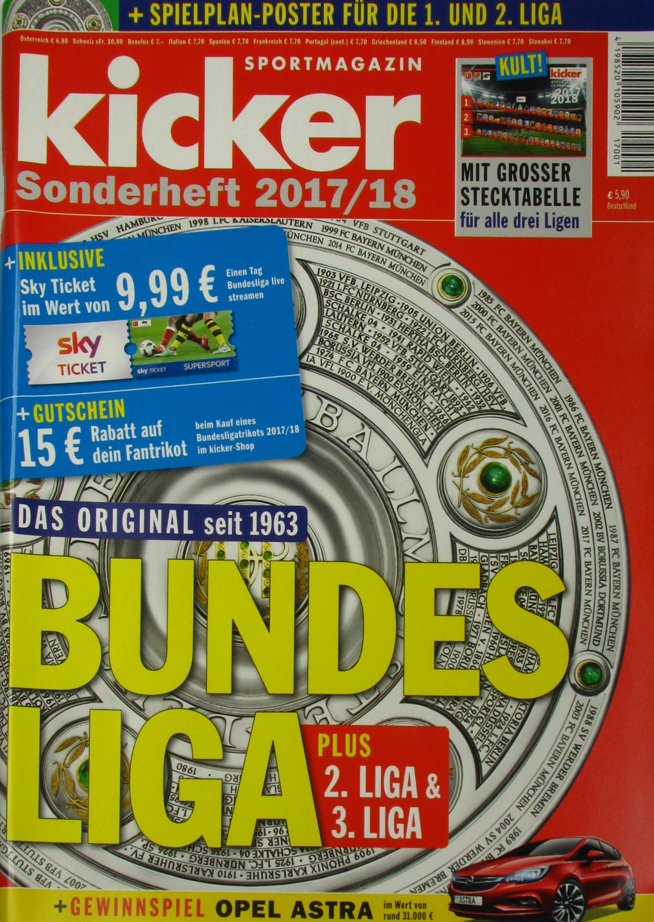 Autorenkollektiv:  Kicker Sonderheft Bundesliga 2017/18 