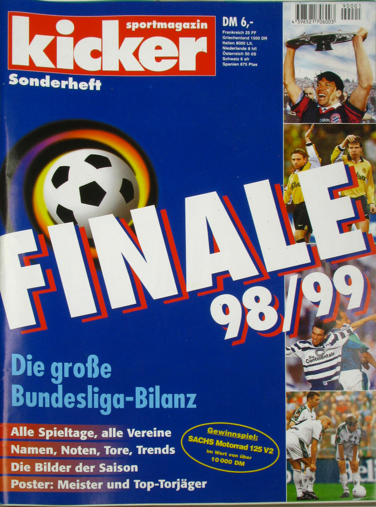 Autorenkollektiv:  Kicker Sonderheft Finale 98/99. Die große Bundesliga-Bilanz. 