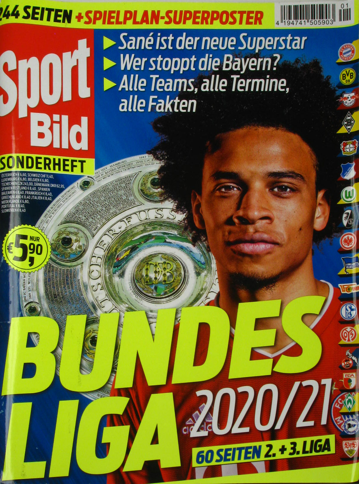   Sport Bild-Sonderheft Bundesliga 2020/21 inkl. 2. Liga + 3. Liga 