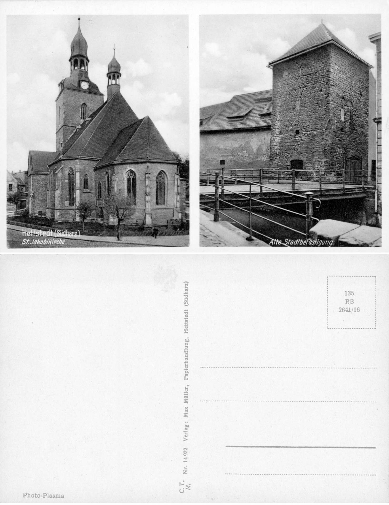   AK Hettstedt (Südharz). St. Jakobikirche / Alte Stadtbefestigung (Nr. 14922) 