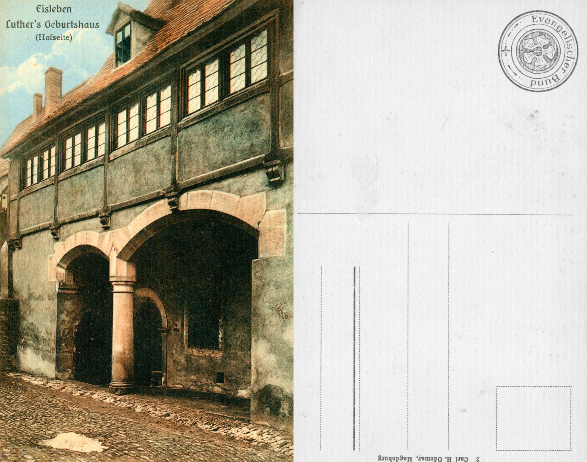   AK Eisleben - Luther`s Geburtshaus (Hofseite) 