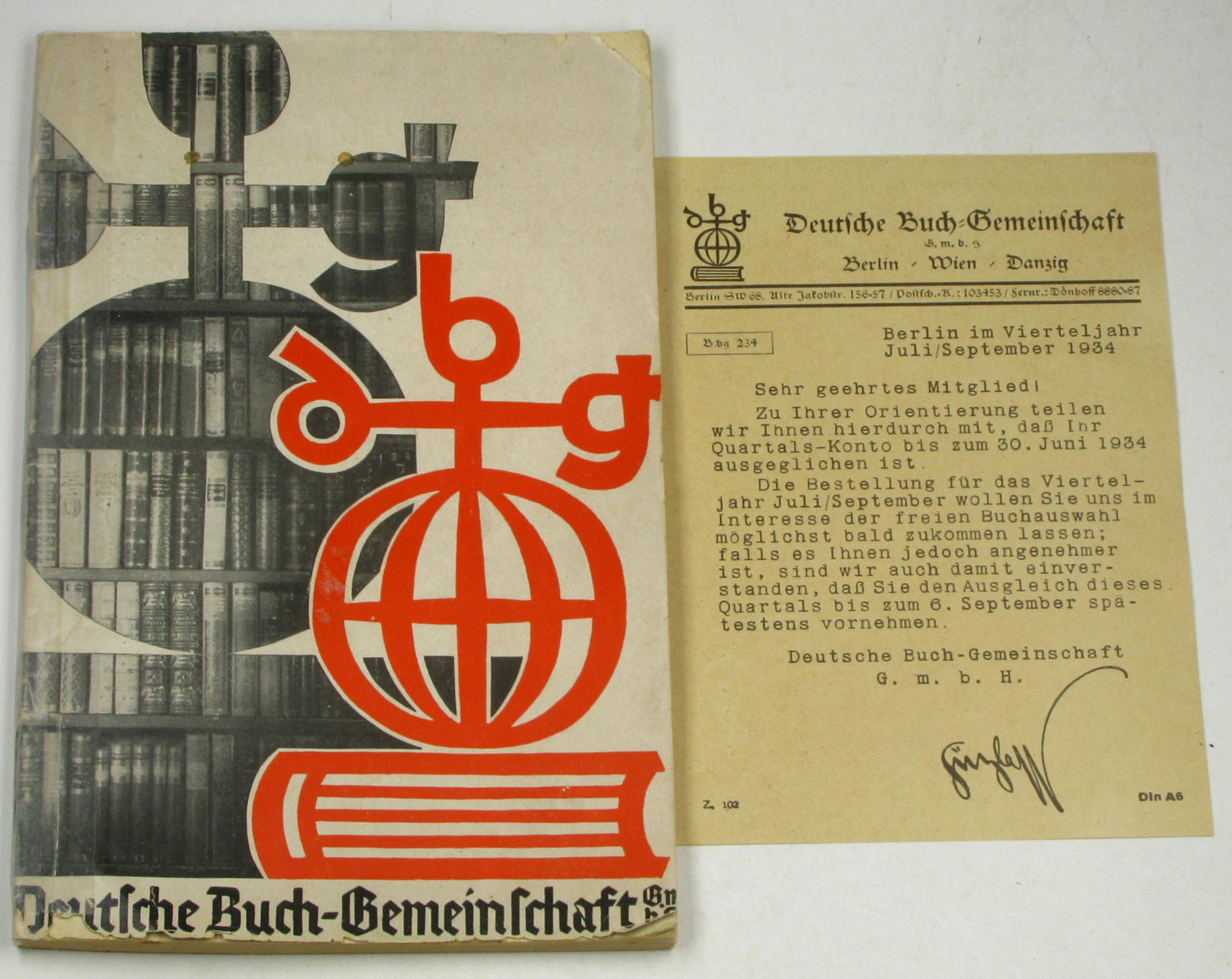   Die Deutsche Buch-Gemeinschaft (Katalog 1934) 