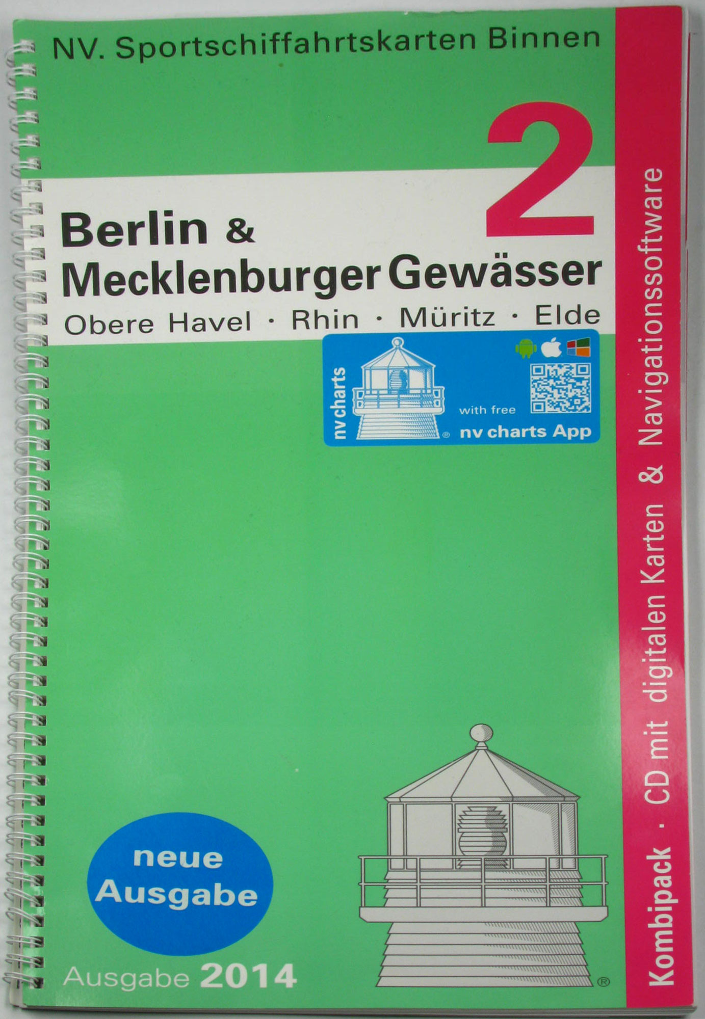   NV. Sportschiffahrtskarten Binnen 2 - Berlin & Mecklenburger Gewässer (Ausgabe 2014) 