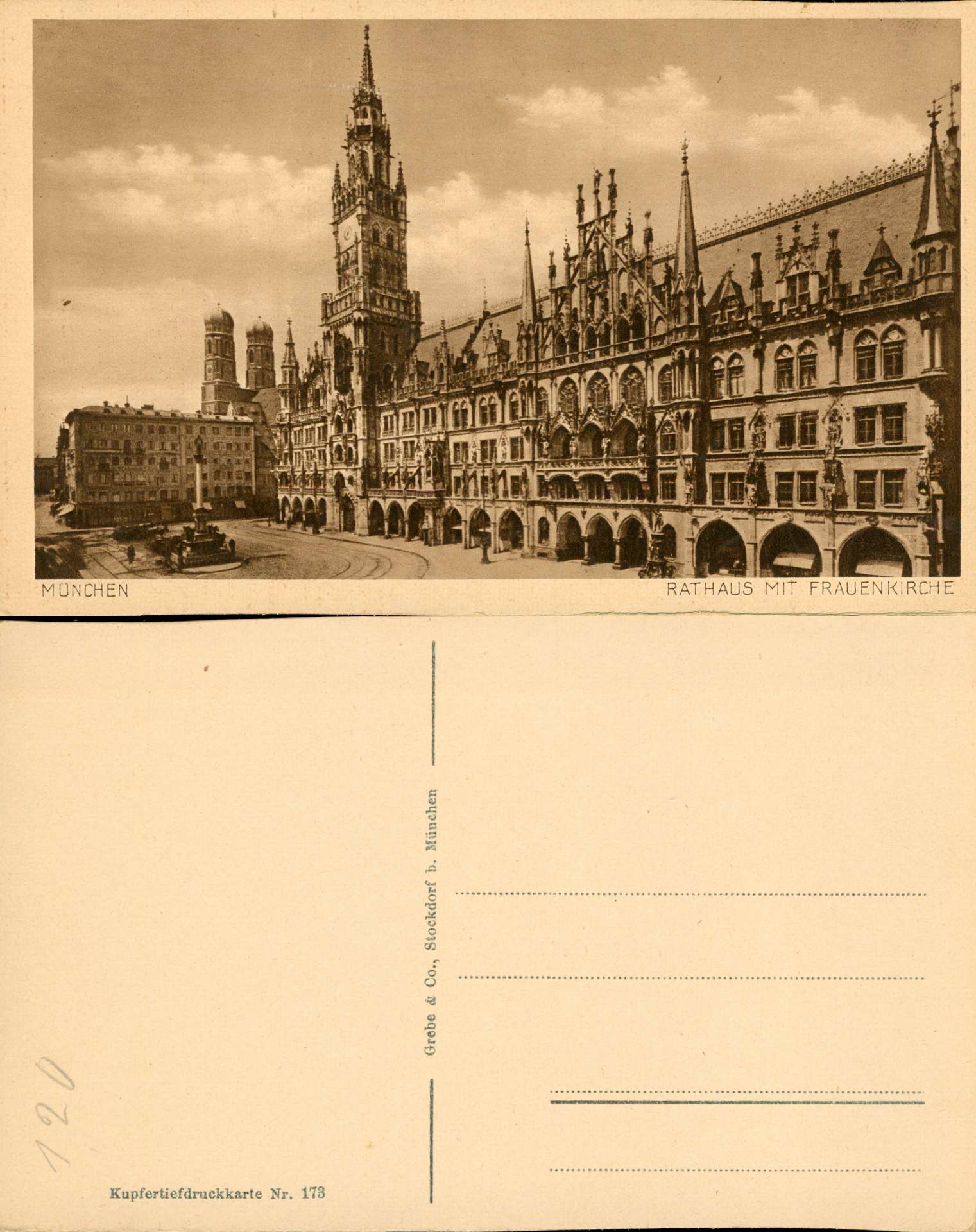   AK München - Rathaus mit Frauenkirche 