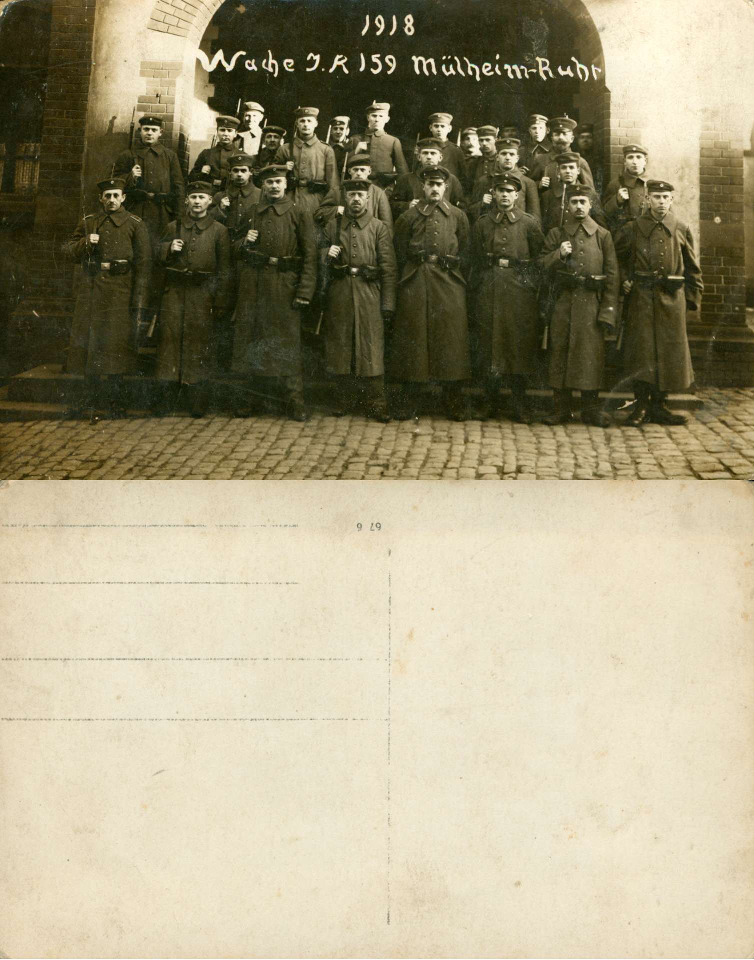   AK Wache IR 159 Mülheim-Ruhr 1918 