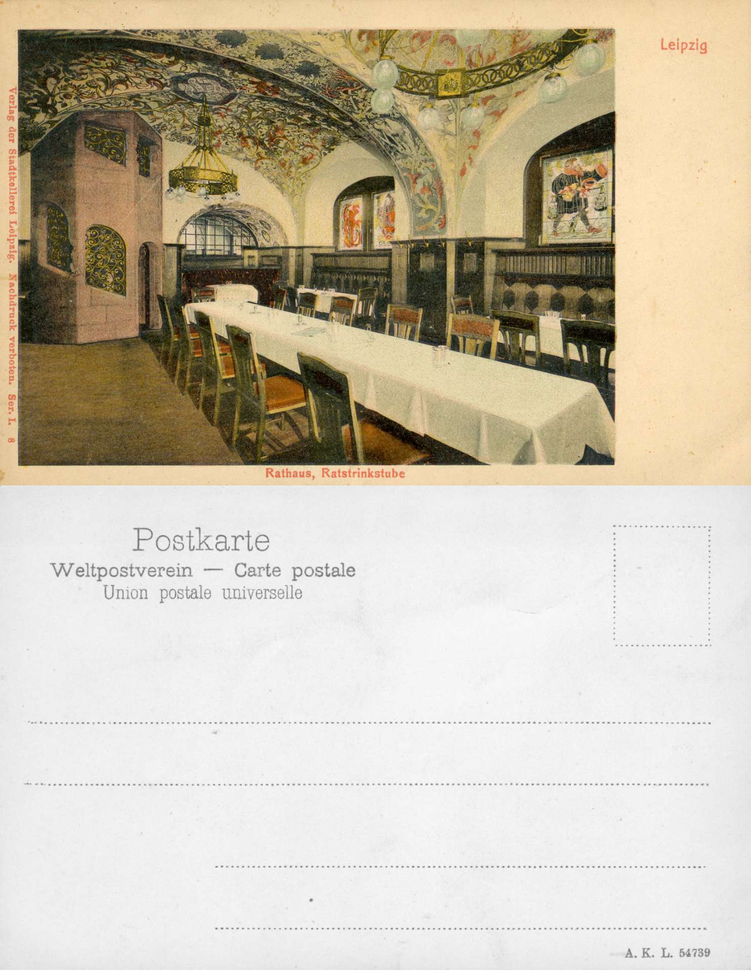   AK Leipzig - Rathaus, Ratstrinkstube (Serie I., 8) 