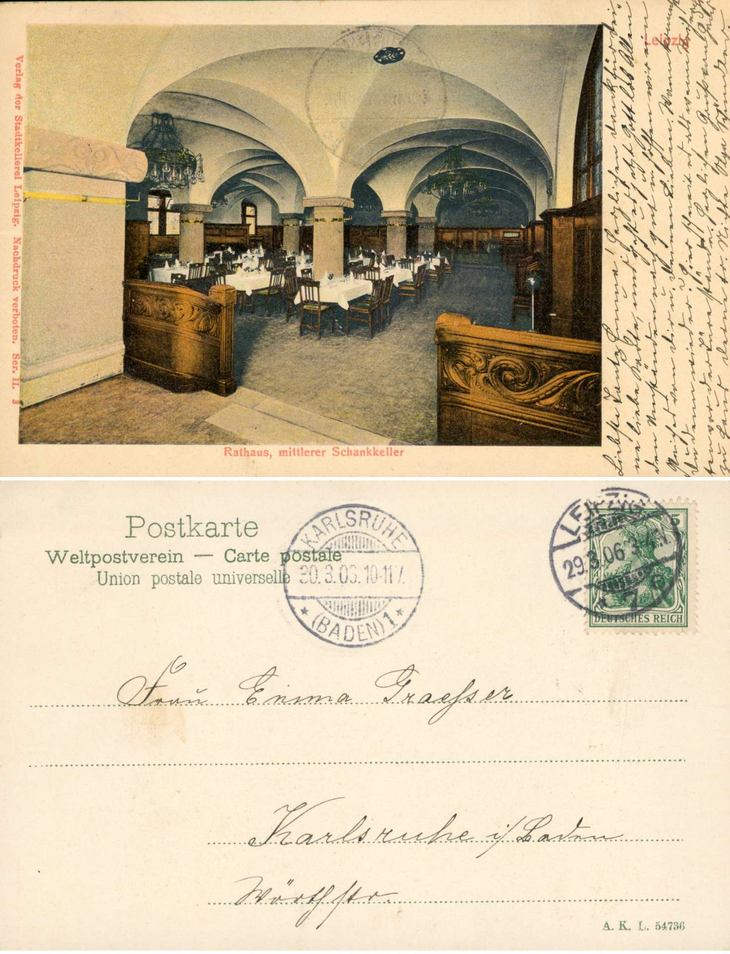   AK Leipzig - Rathaus, mittlerer Schankkeller (Serie II., 3) 