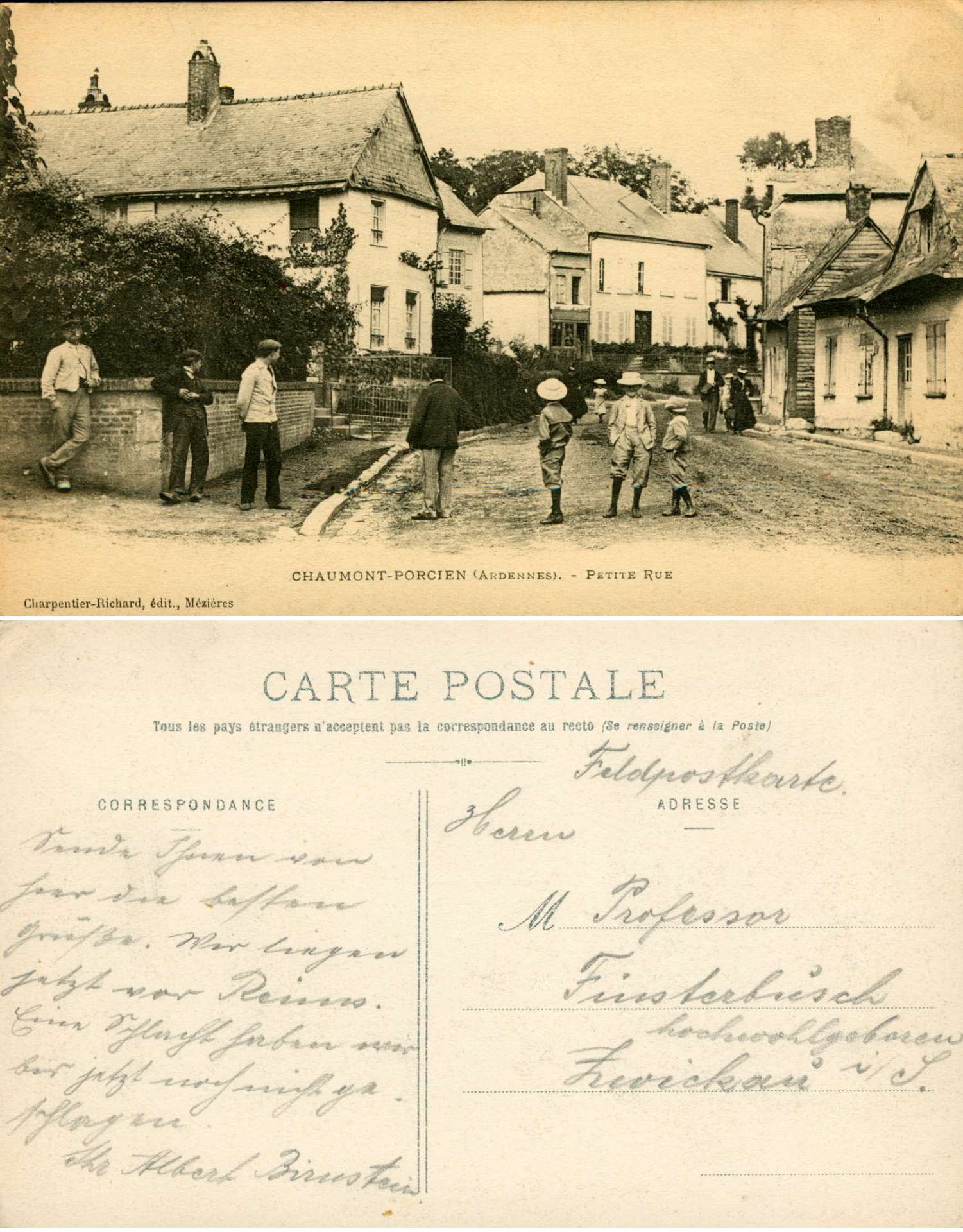   AK Chaumont-Porcien (Ardennes) - Petite Rue 