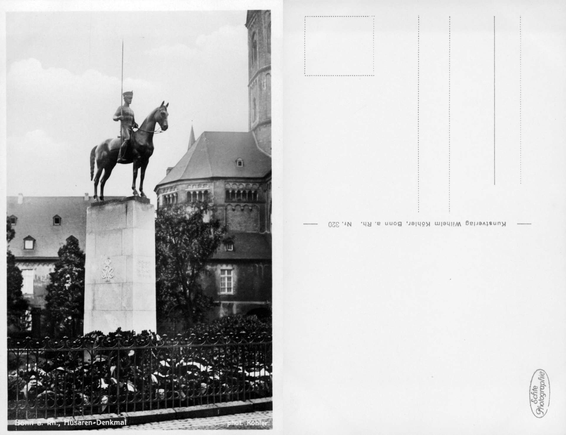   AK Bonn a. Rh. - Husaren-Denkmal (Nr. 320) 