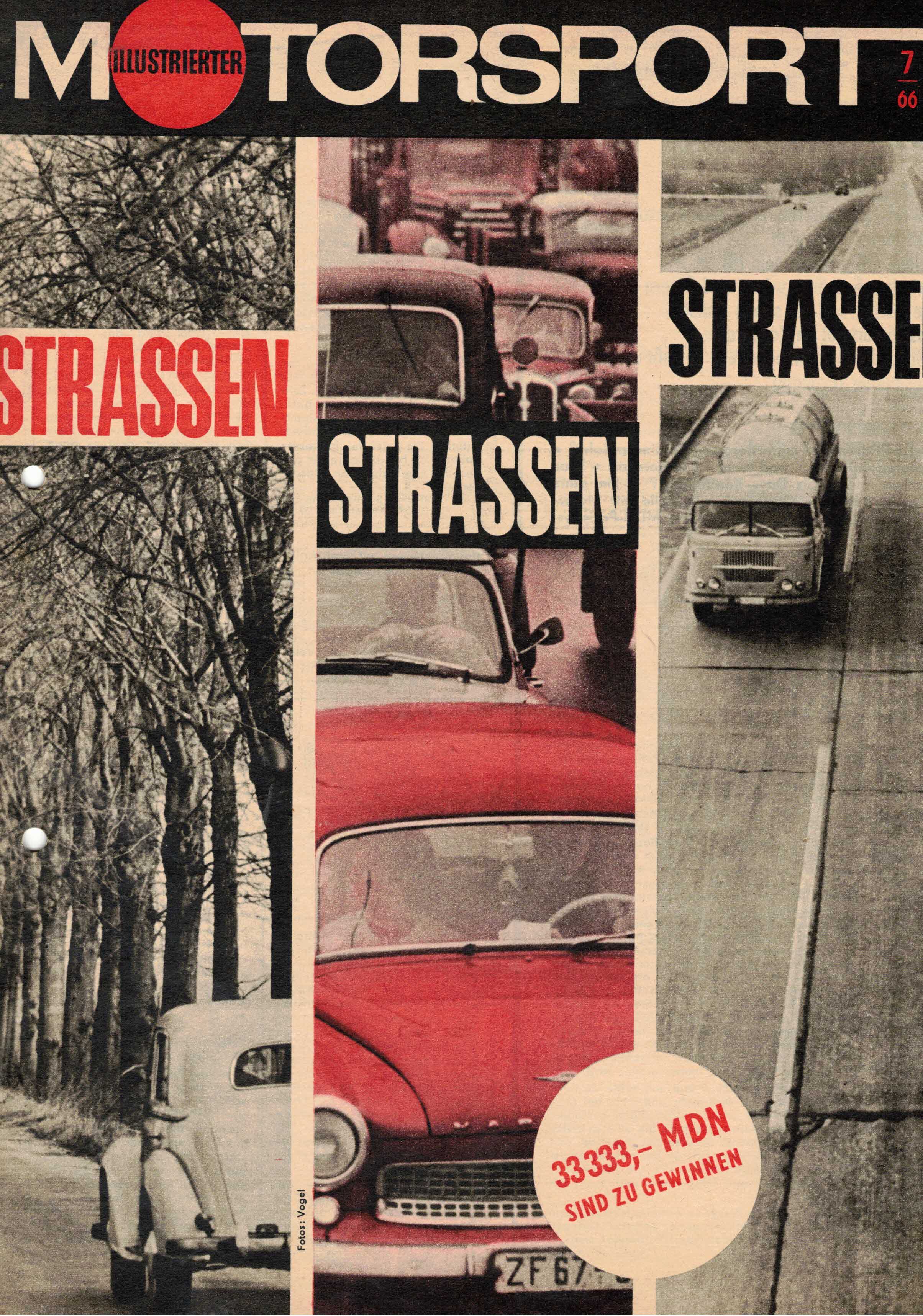 ADMV der DDR (Hrsg.):  Illustrierter Motorsport Heft 7/66. Strassen. 