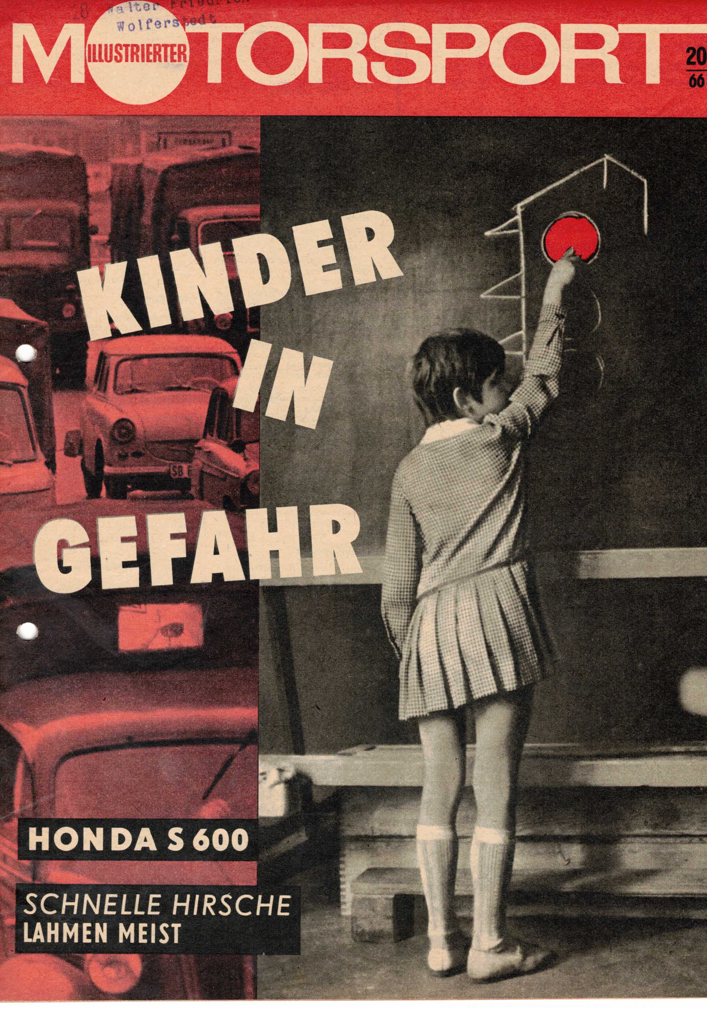 ADMV der DDR (Hrsg.):  Illustrierter Motorsport Heft 20/66. Kinder in Gefahr. 