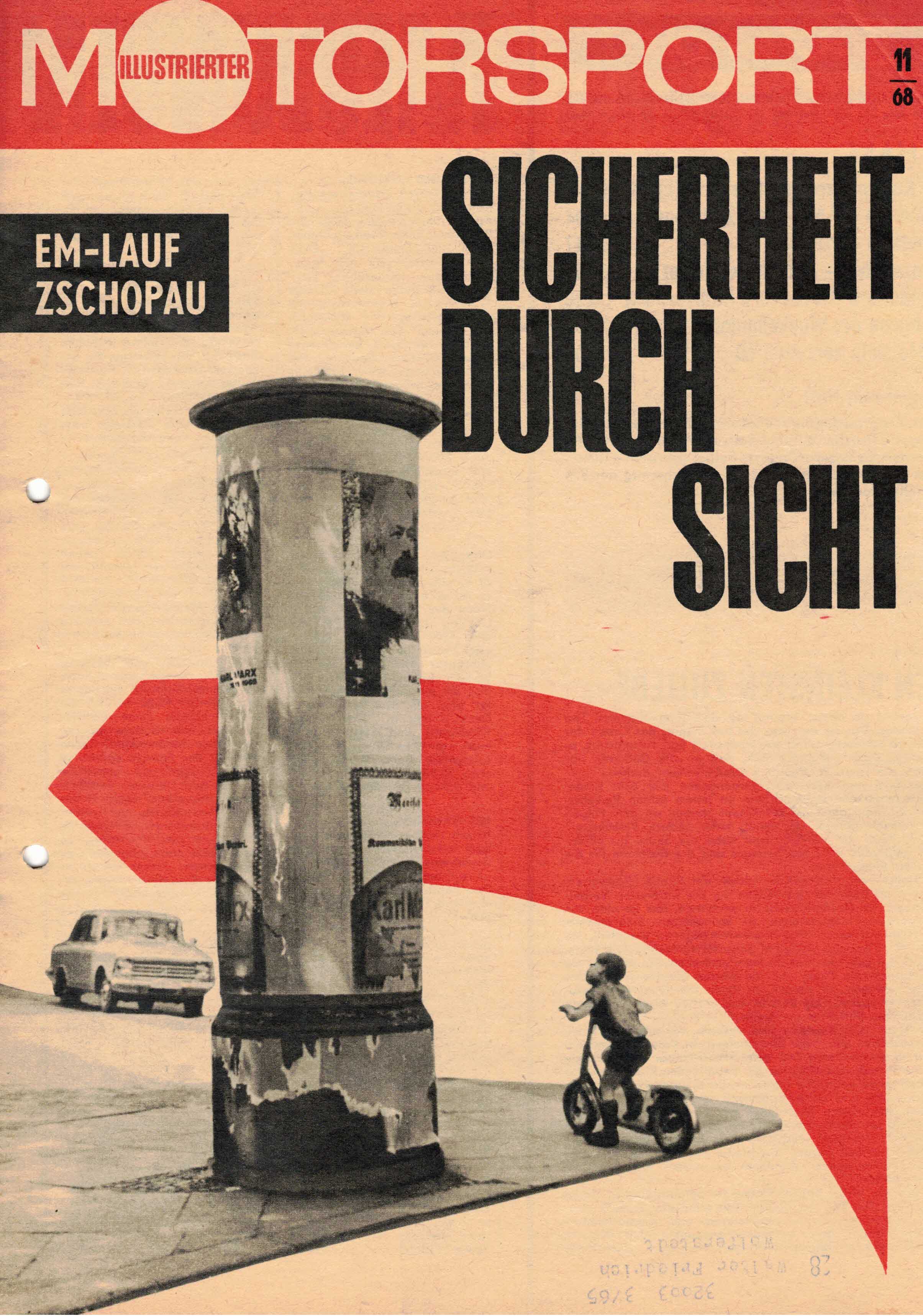 ADMV der DDR (Hrsg.):  Illustrierter Motorsport Heft 11/68. Sicherheit durch Sicht. 