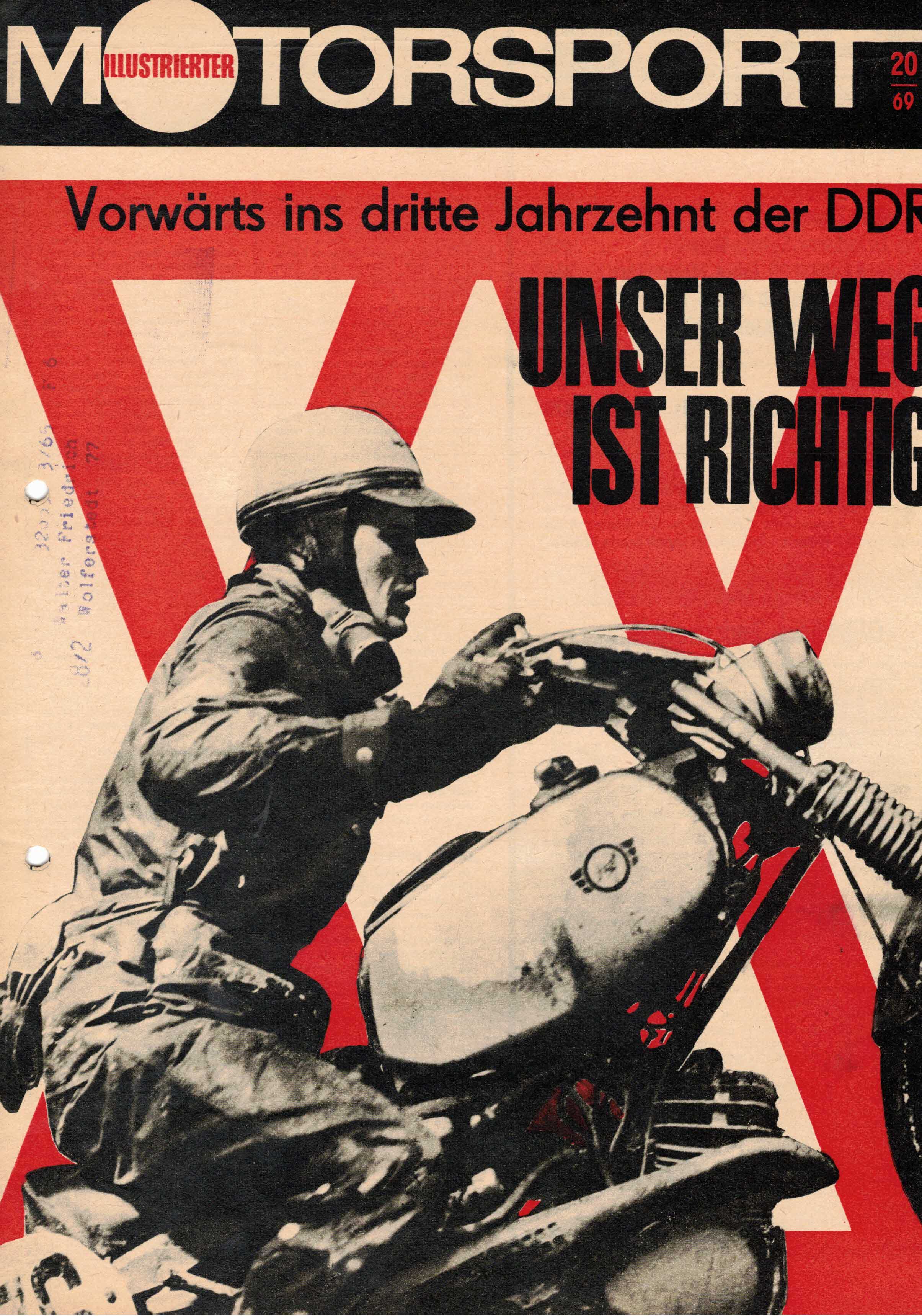 ADMV der DDR (Hrsg.):  Illustrierter Motorsport Heft 20/69. Unser Weg ist richtig. 