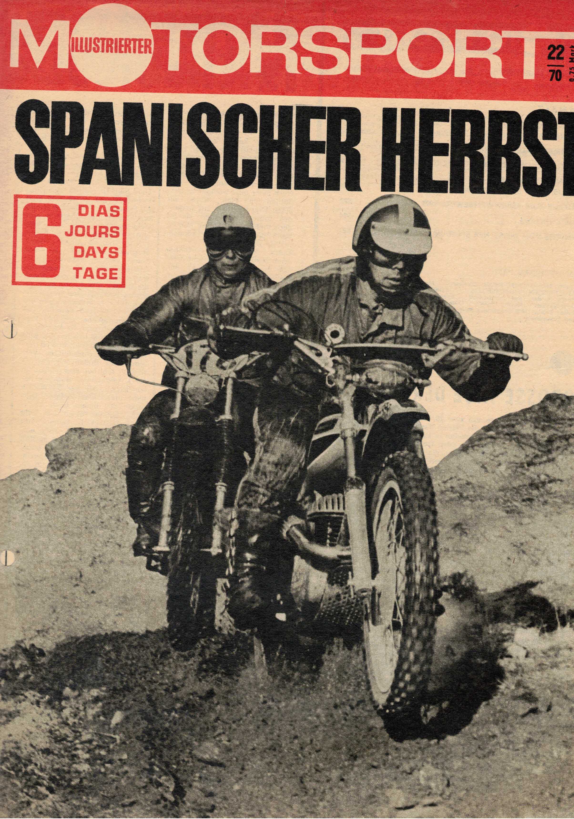 ADMV der DDR (Hrsg.):  Illustrierter Motorsport Heft 22/70. Spanischer Herbst. 