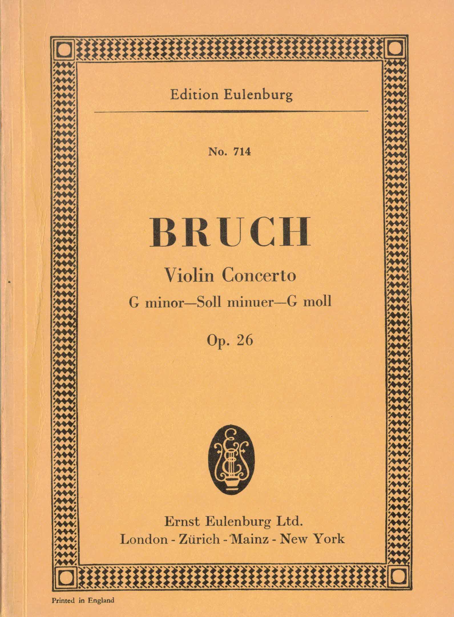   Max Bruch. Violin Concerto G moll (Op. 26) 