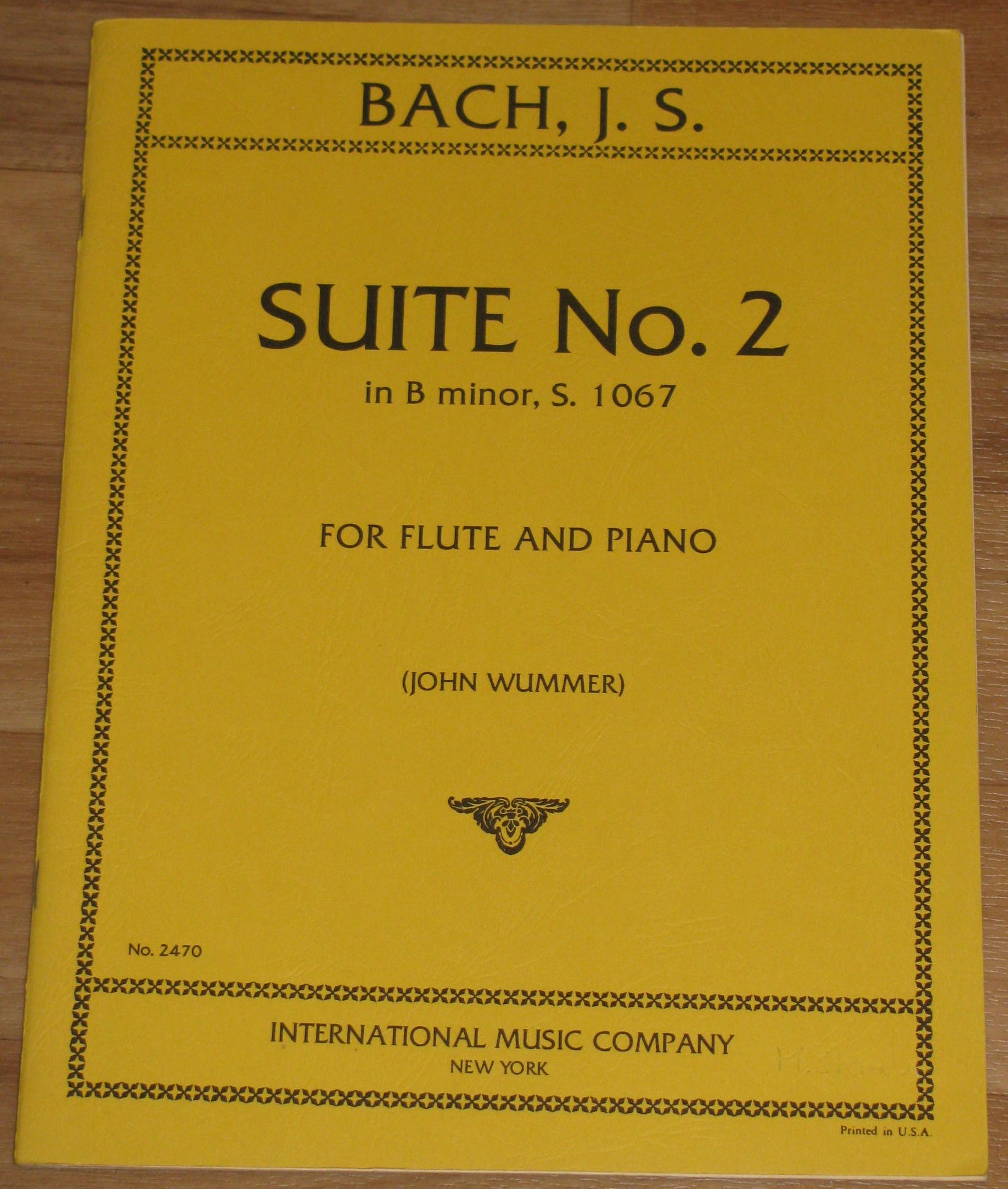   J. S. Bach. Suite Nr. 2 in B minor, S. 1067 for flute and piano (John Wummer) 