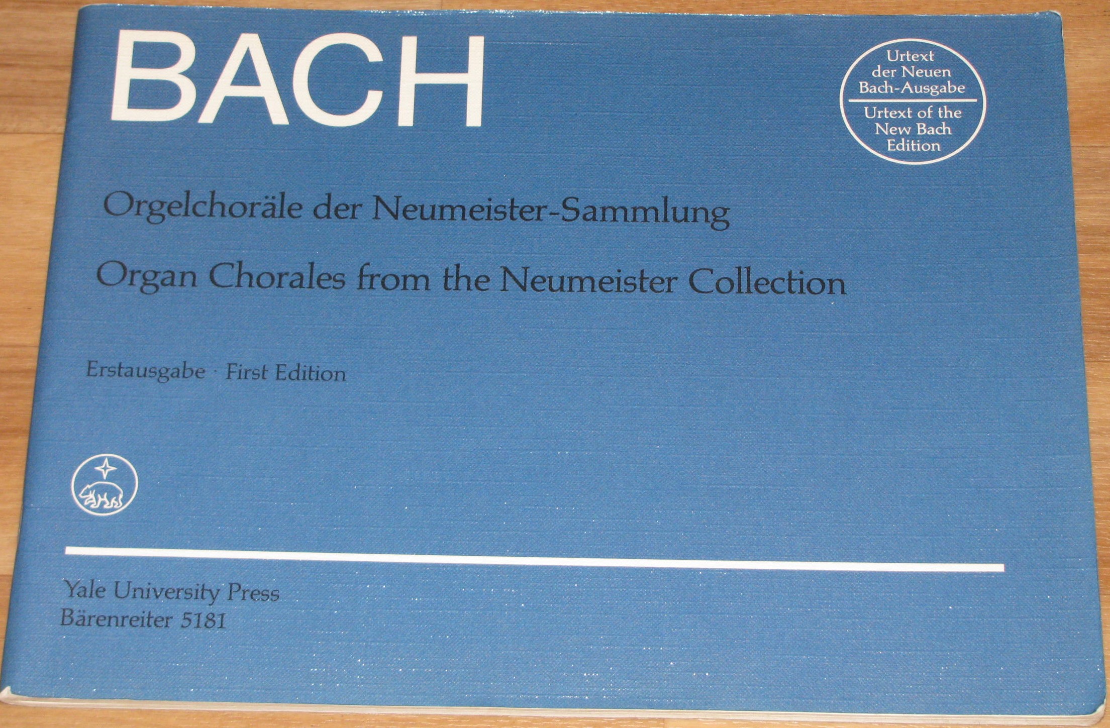 Wolff, Christoph (Hrsg.):  Johann Sebastian Bach. Orgelchoräle der Neumeister-Sammlung. 