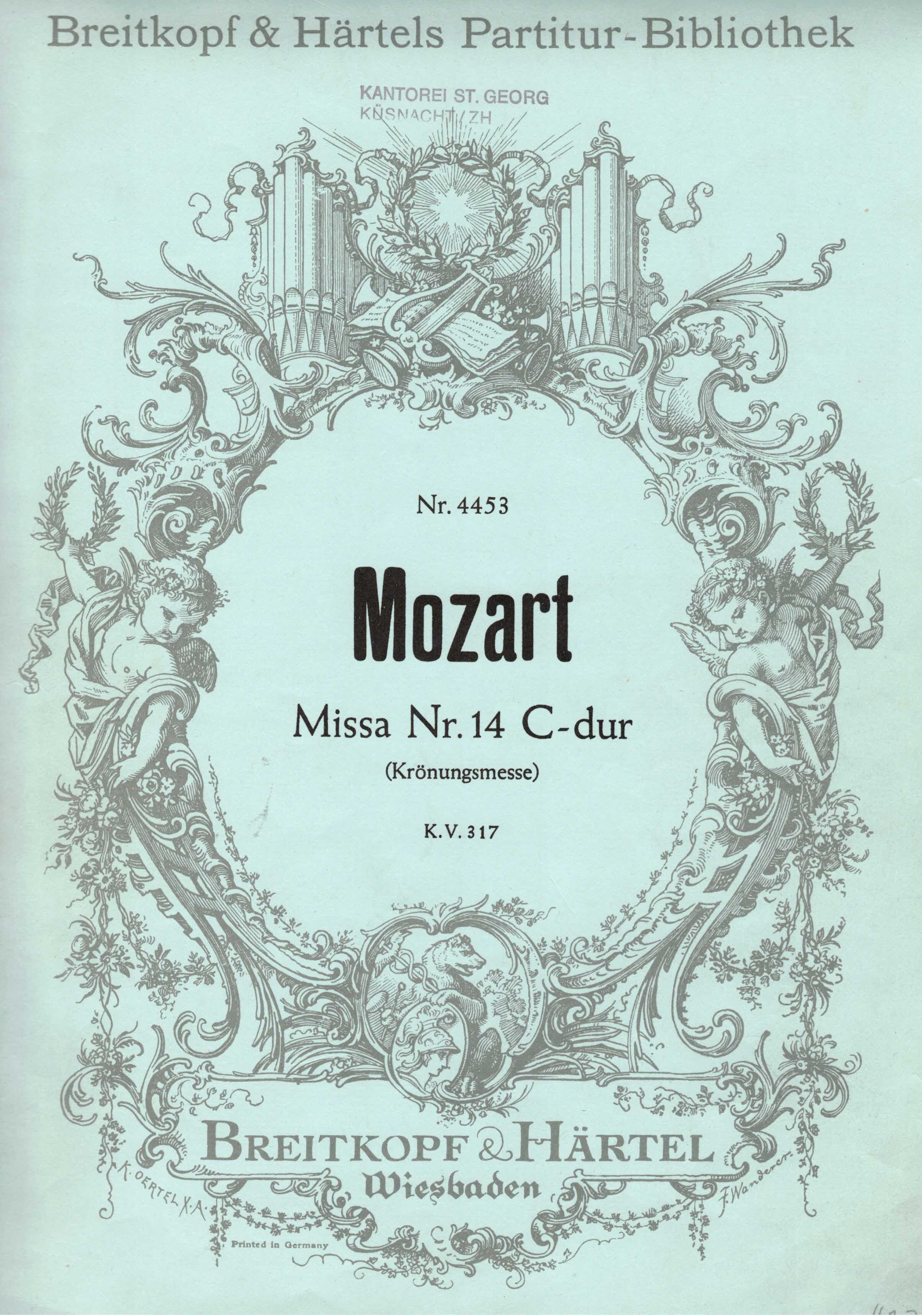   Wolfgang Amadeus Mozart. Missa Nr. 14 C-dur (Krönungsmesse) 