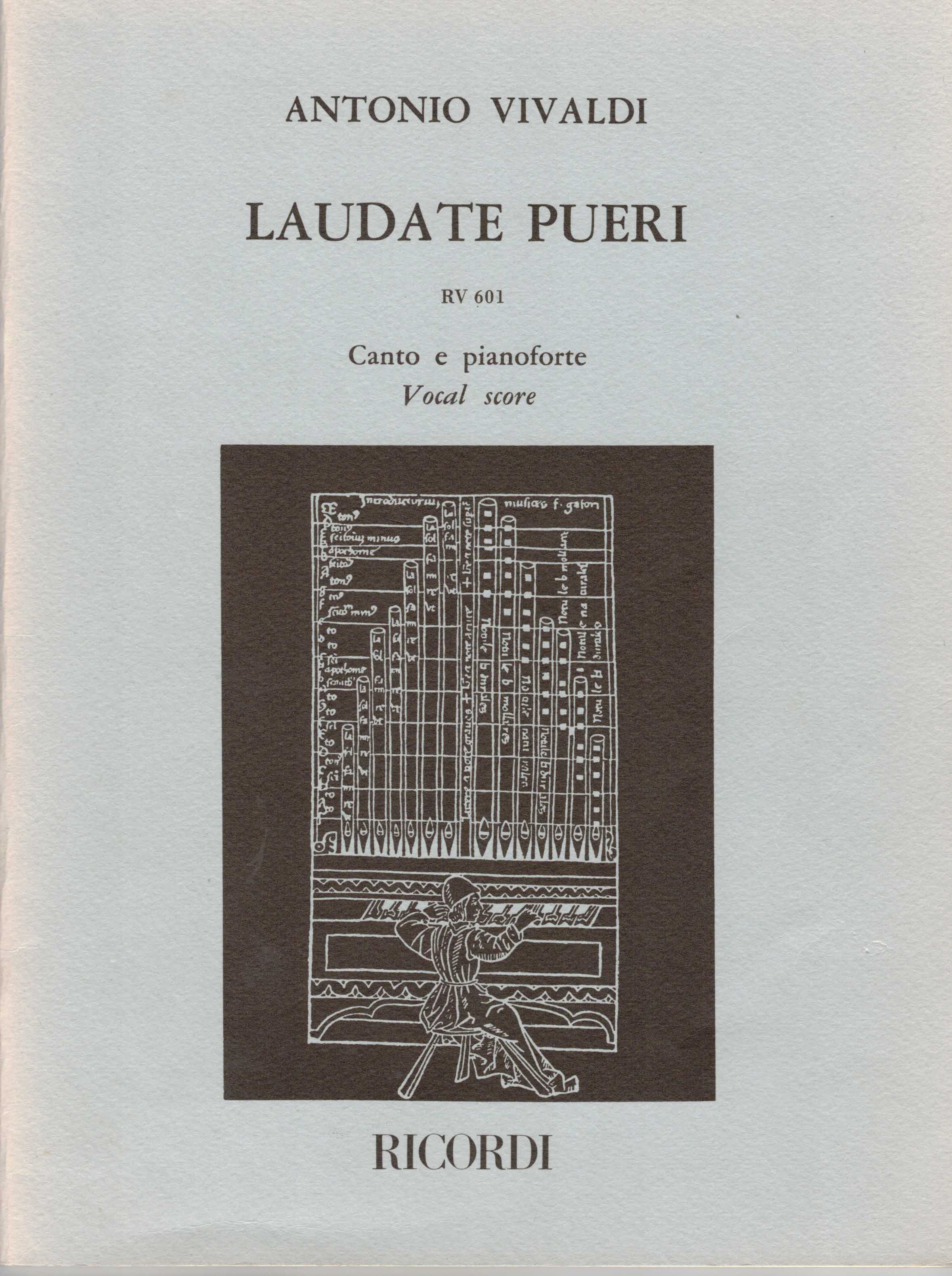   Antonio Vivaldi. Laudate Pueri. Canto e pianoforte. Vocal score. 